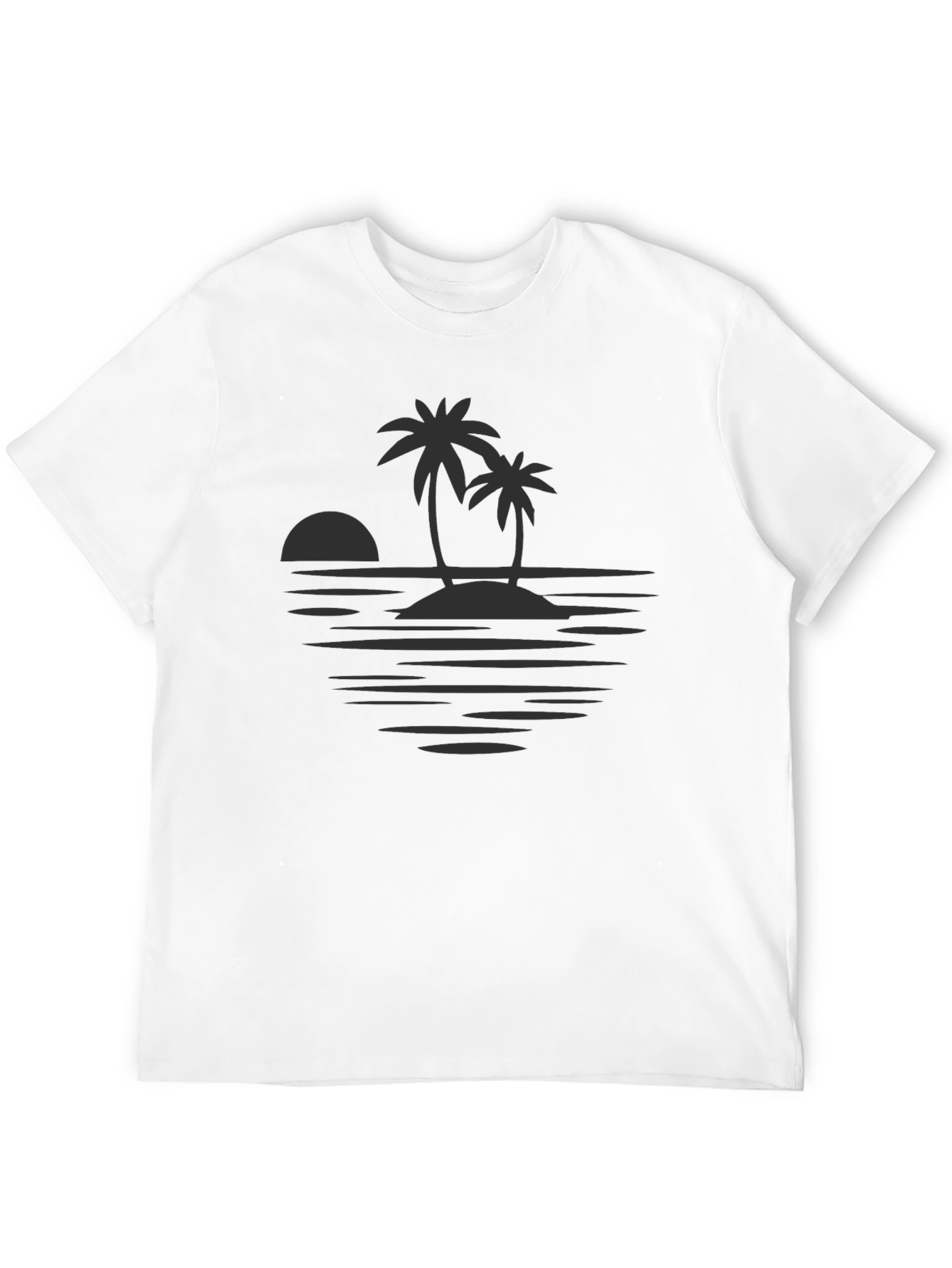 Island Sunset Graphic Tee - Stylish Tropical Design
