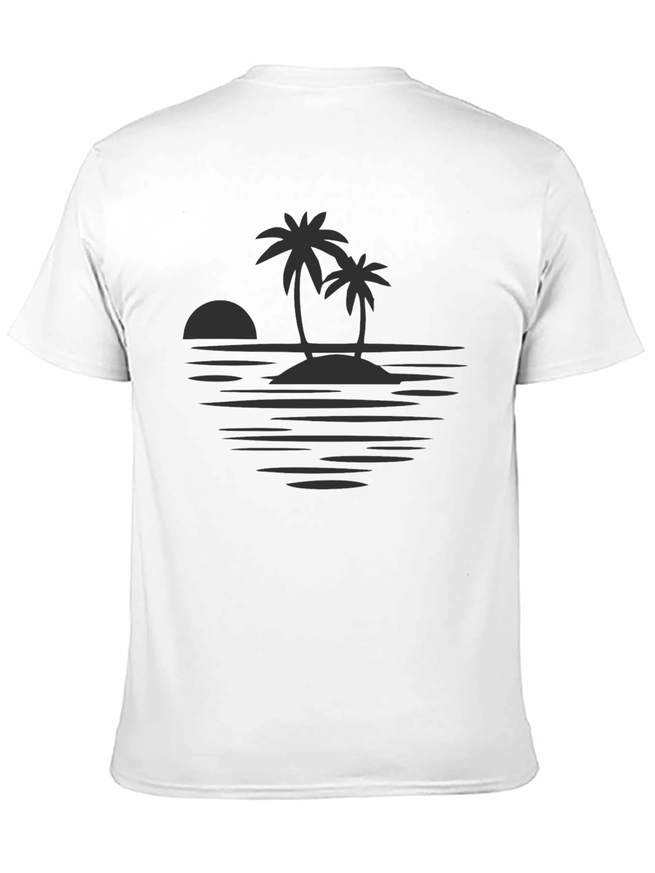 Island Sunset Graphic Tee - Stylish Tropical Design