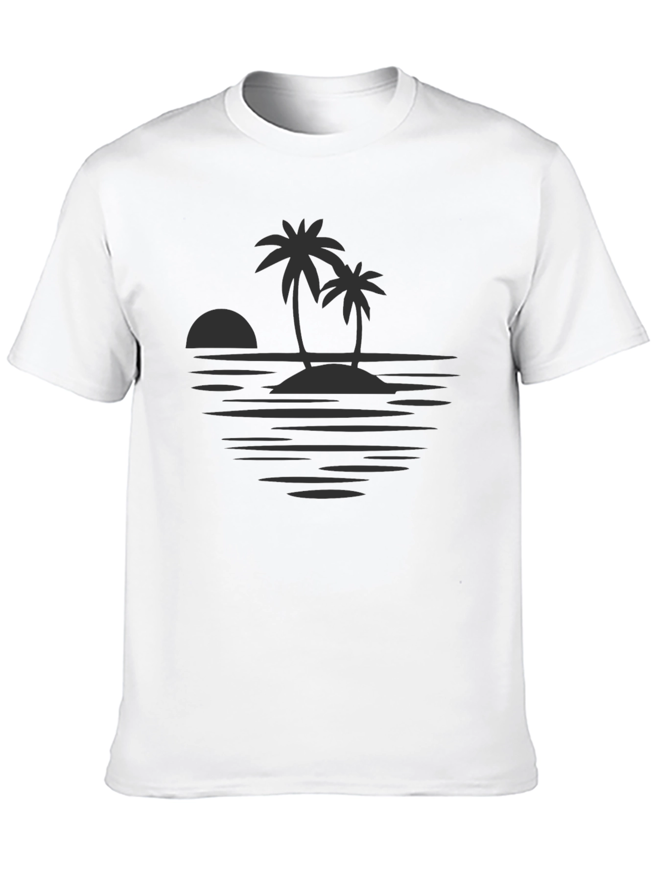 Island Sunset Graphic Tee - Stylish Tropical Design