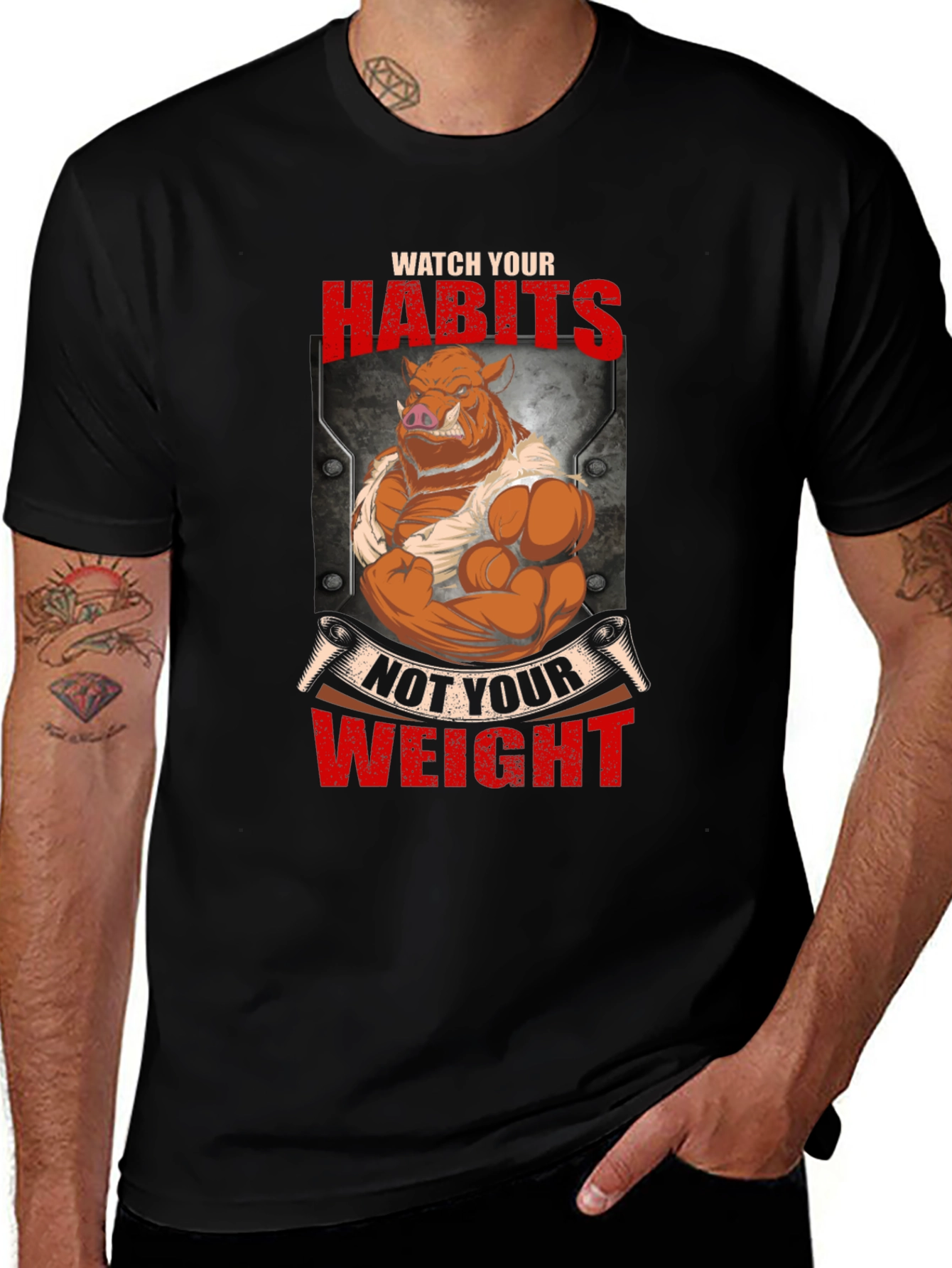 Habits Not Weight Graphic T-Shirt