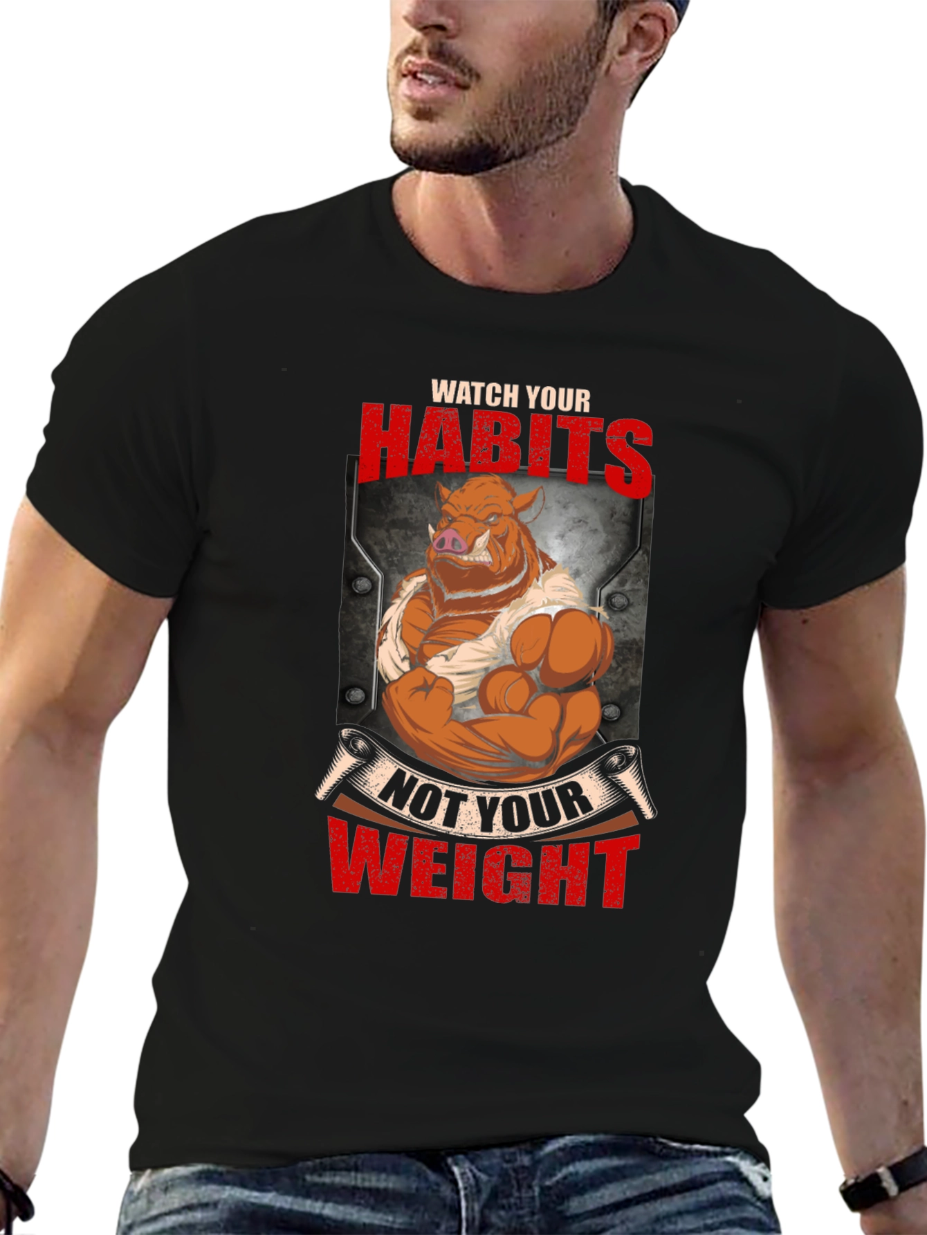 Habits Not Weight Graphic T-Shirt