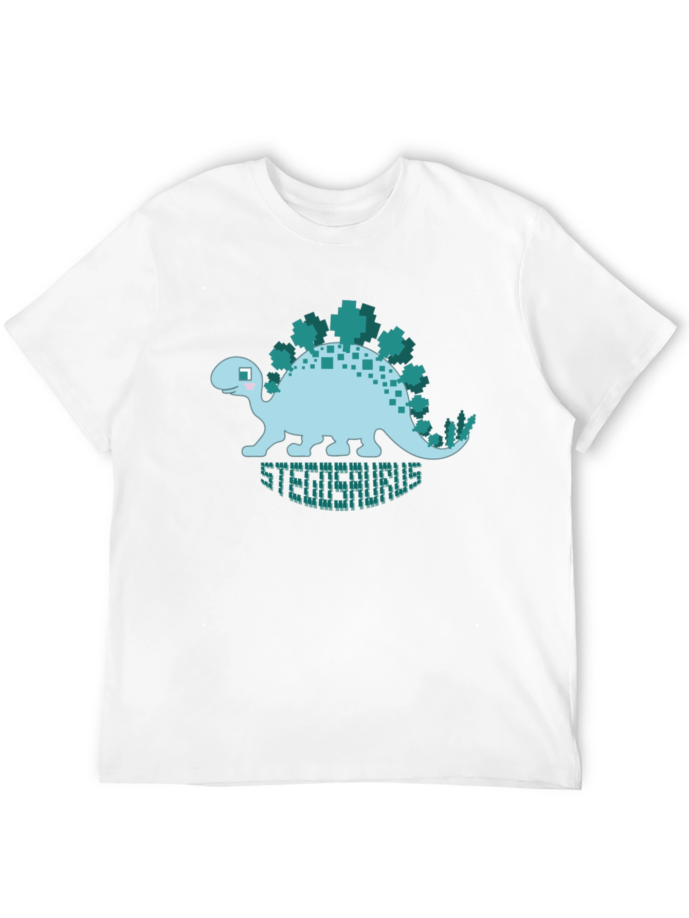 Pixelated Stegosaurus Graphic T-Shirt