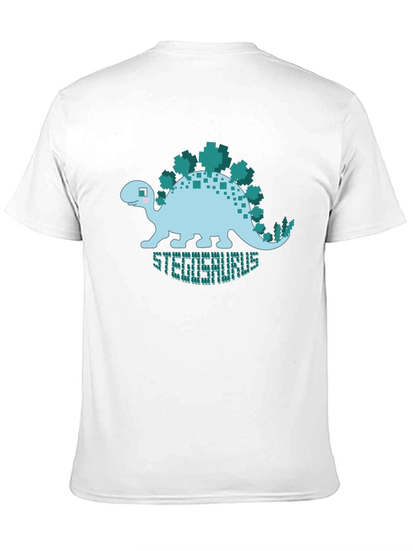Pixelated Stegosaurus Graphic T-Shirt