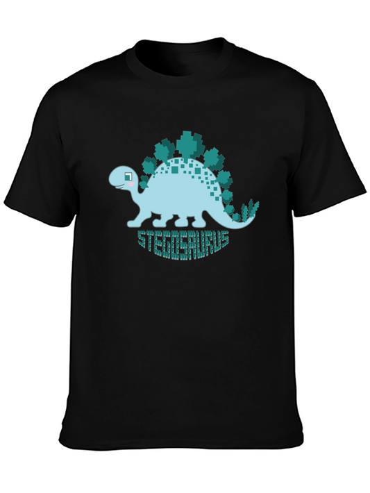 Pixelated Stegosaurus Graphic T-Shirt