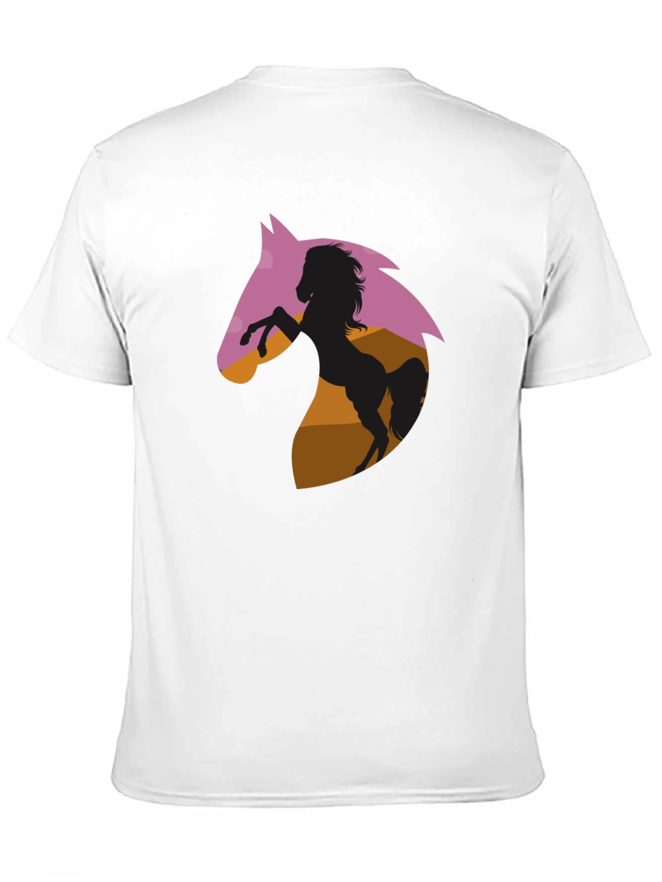 Horse Silhouette Graphic Tee - Black