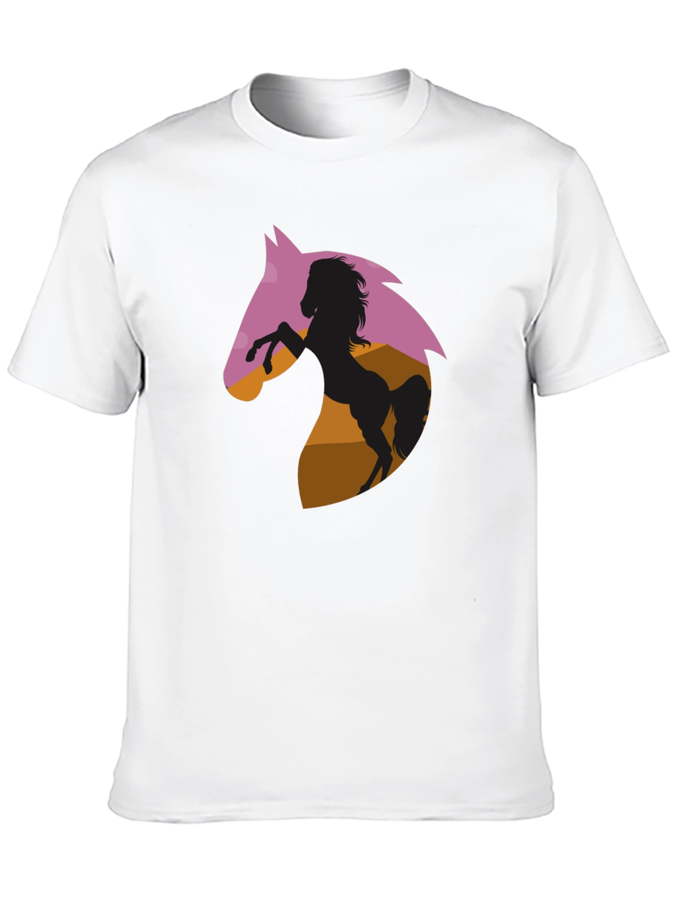 Horse Silhouette Graphic Tee - Black