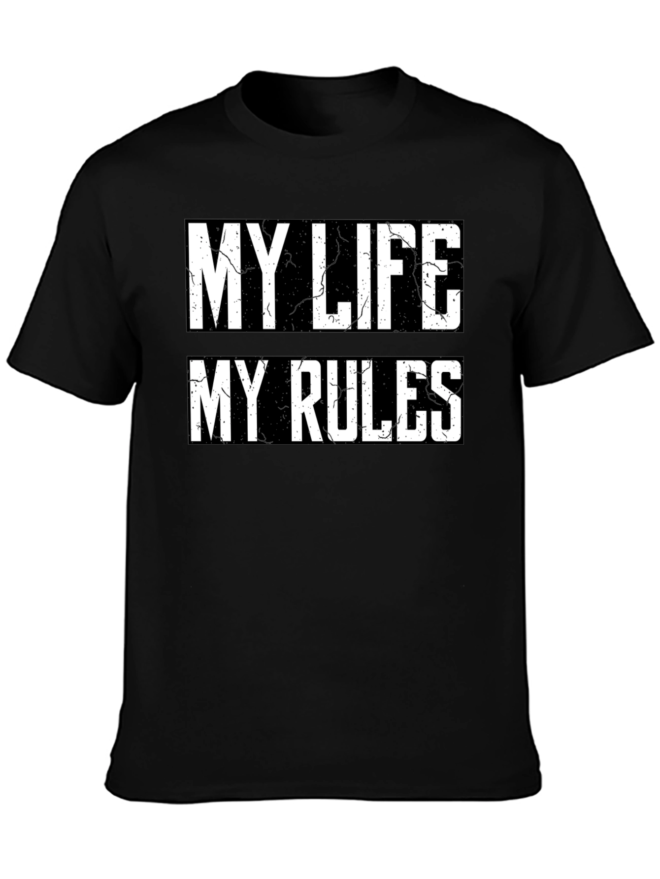 My Life My Rules Graphic Tee - Black