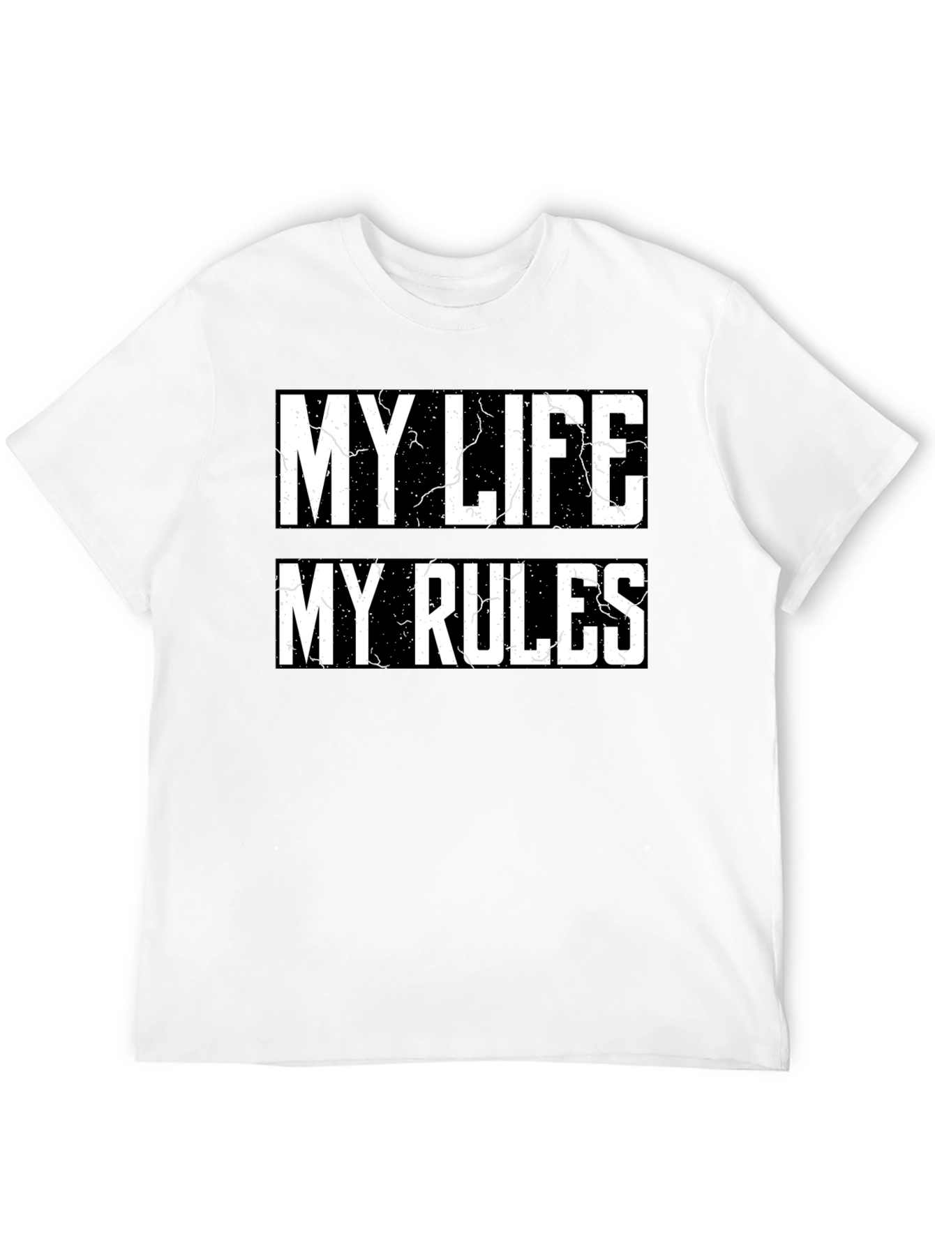 My Life My Rules Graphic Tee - Black