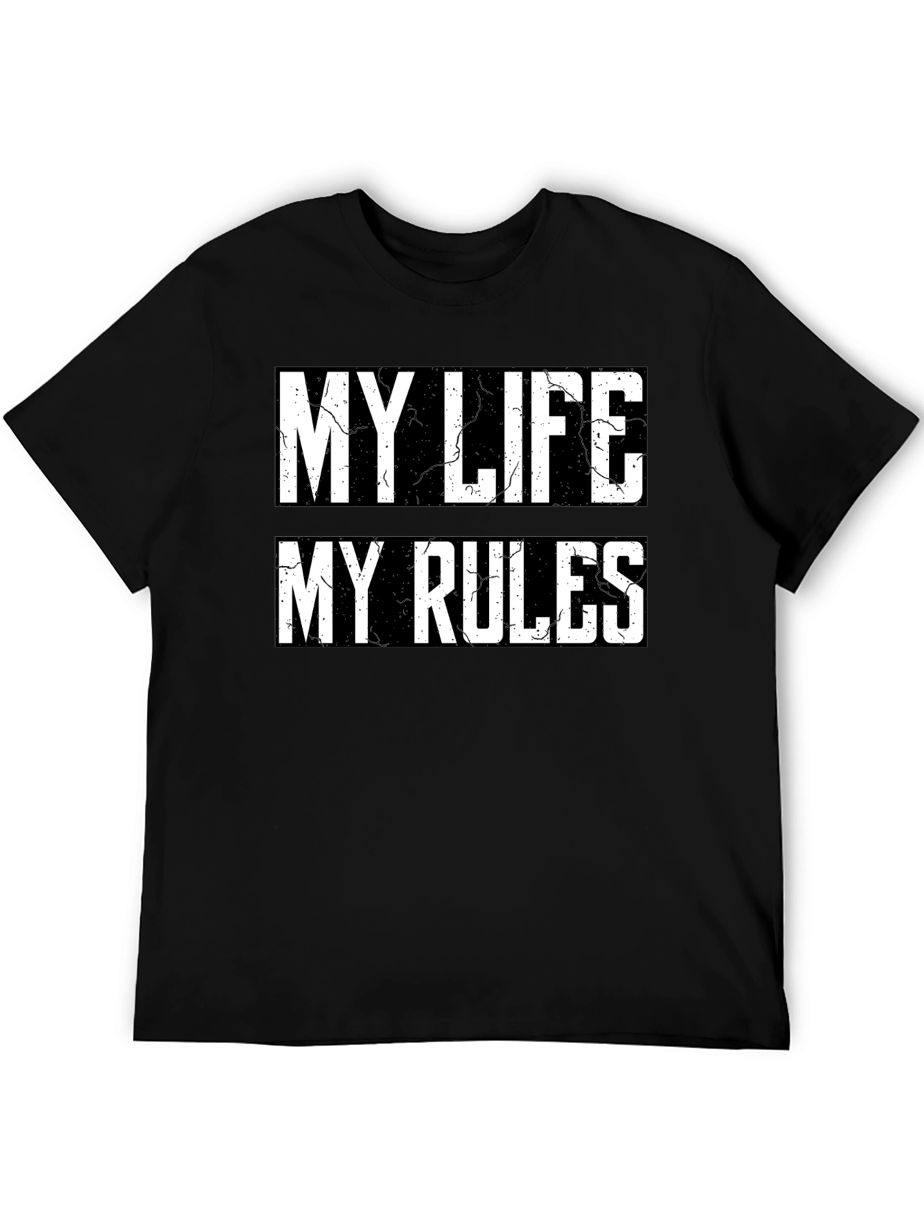 My Life My Rules Graphic Tee - Black