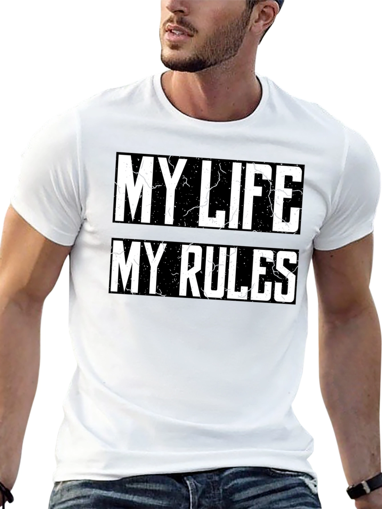 My Life My Rules Graphic Tee - Black