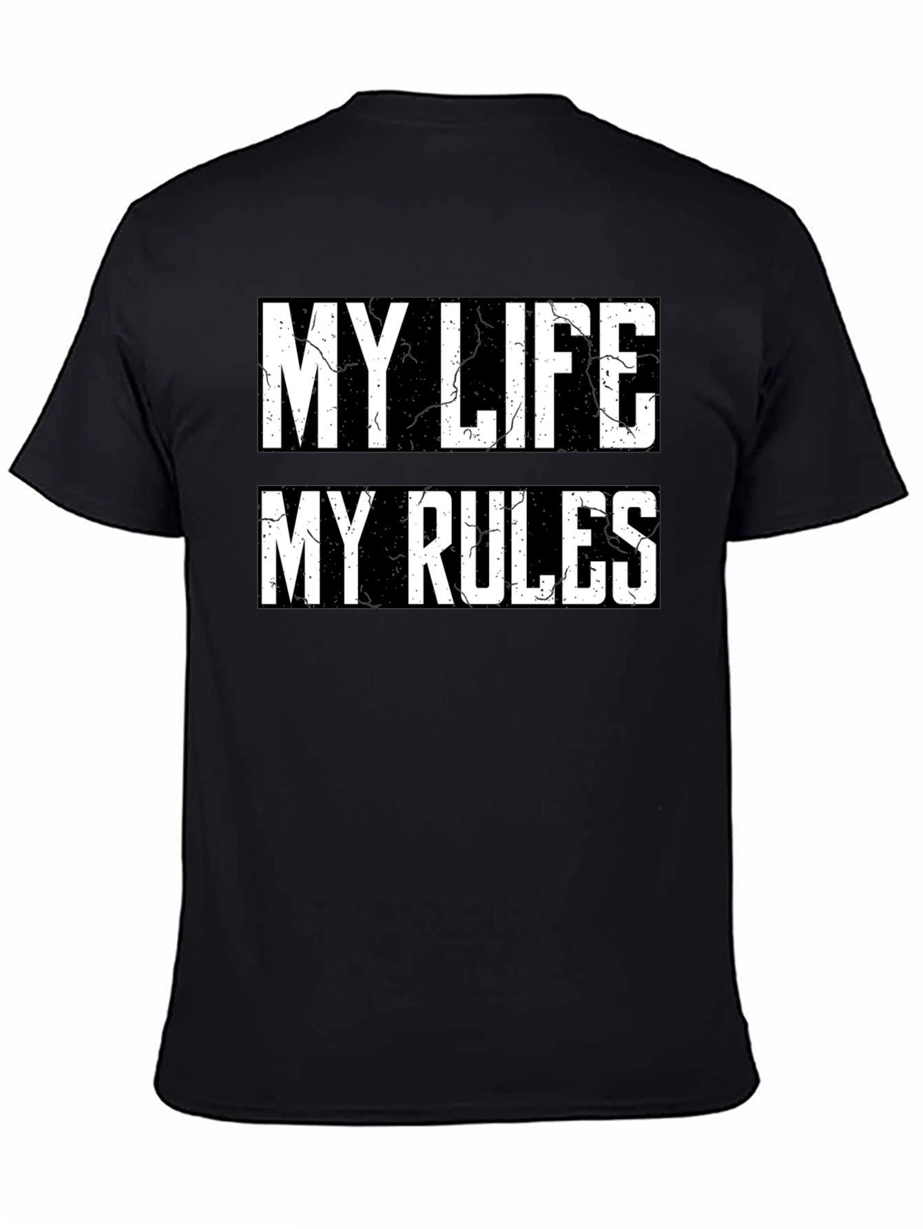 My Life My Rules Graphic Tee - Black