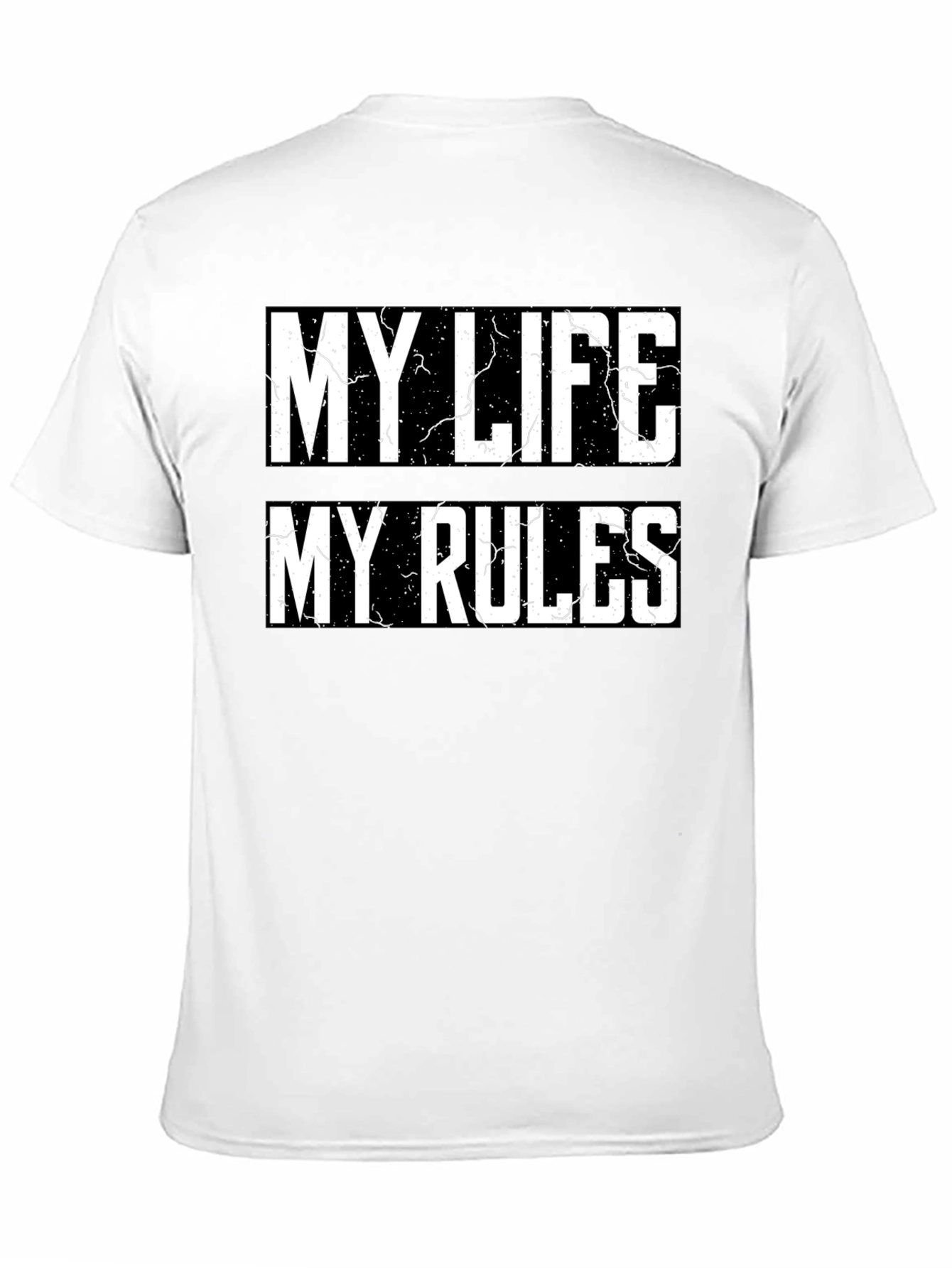 My Life My Rules Graphic Tee - Black