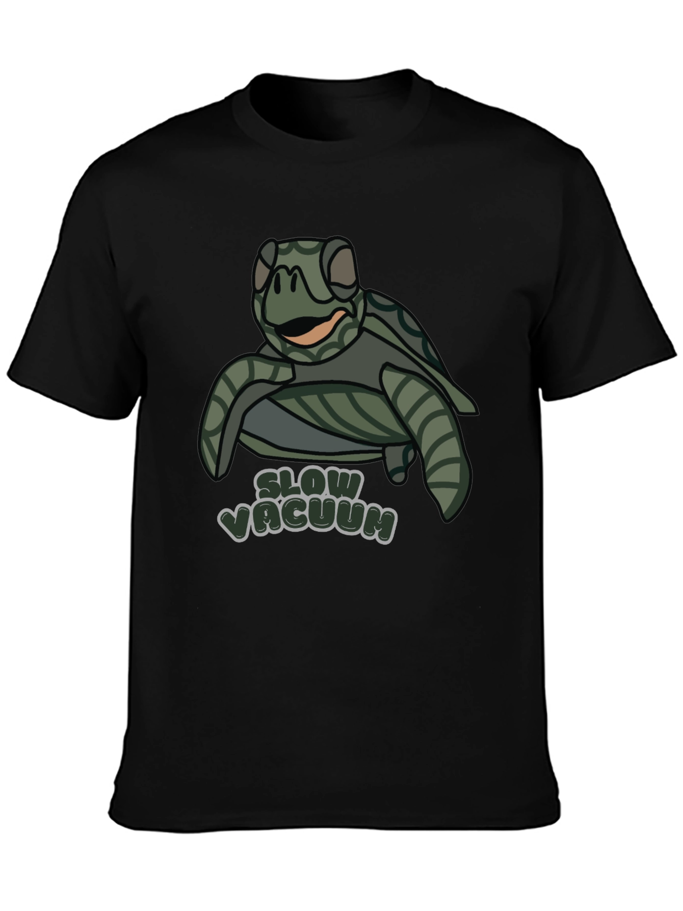 Slow Vacuum Turtle T-Shirt Funny Cute