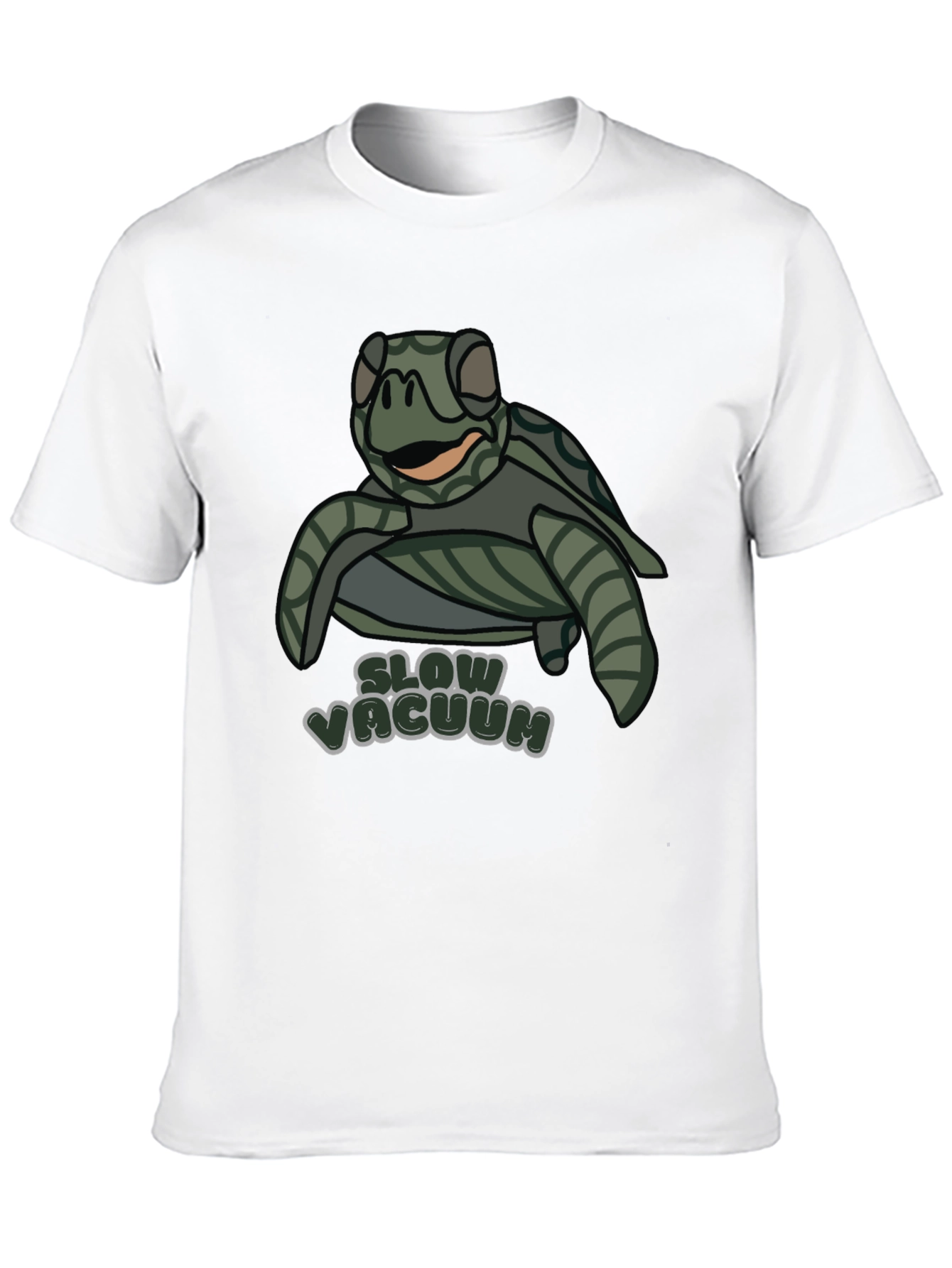 Slow Vacuum Turtle T-Shirt Funny Cute