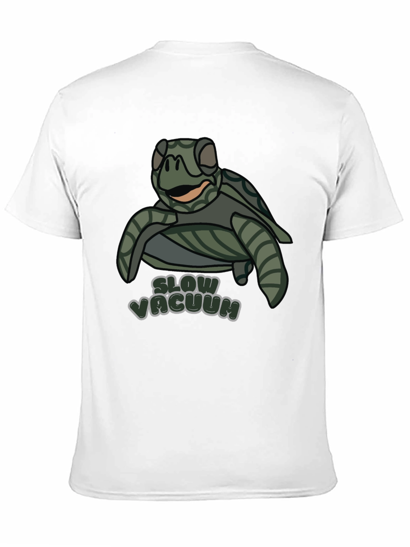 Slow Vacuum Turtle T-Shirt Funny Cute