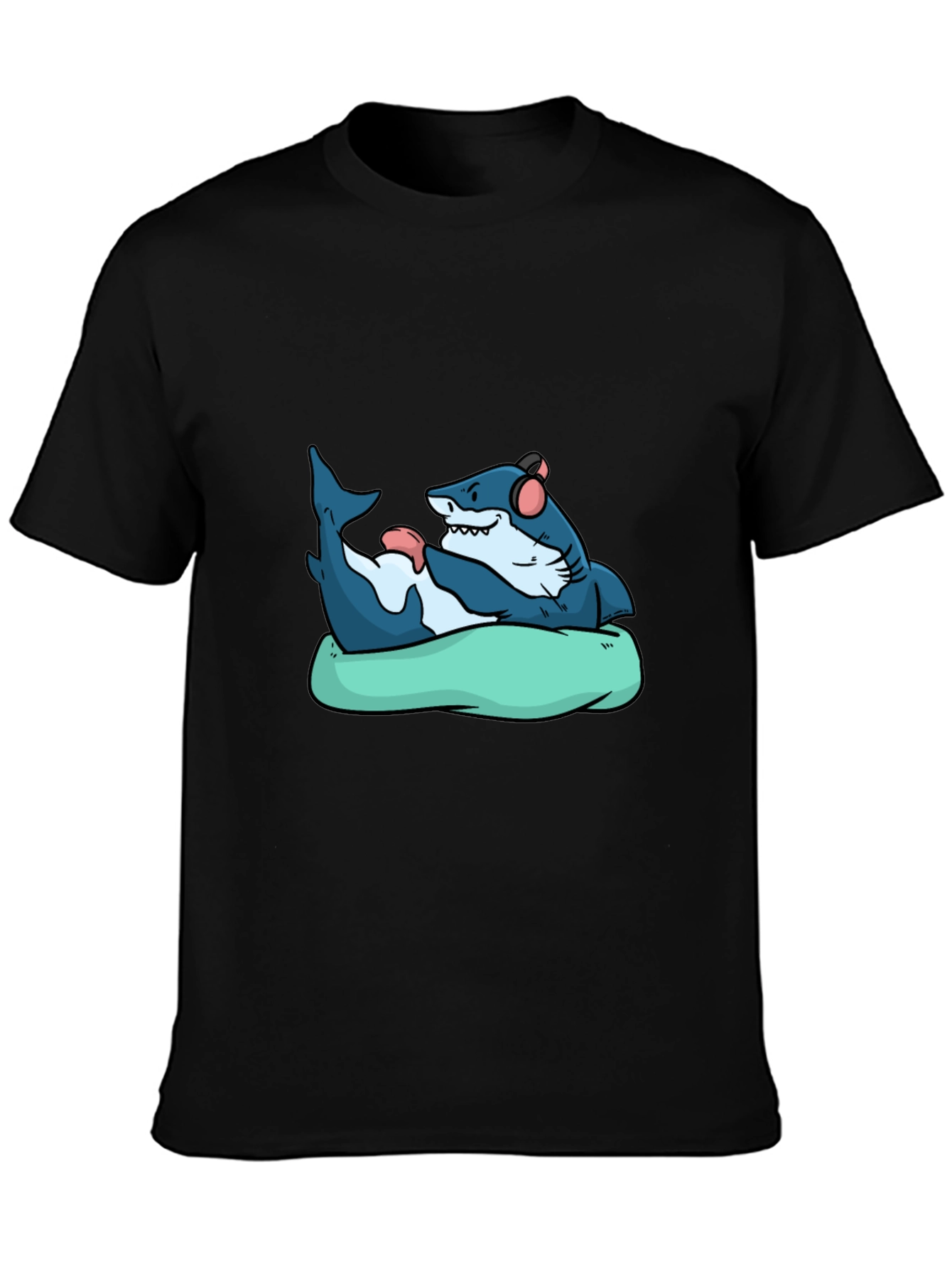 Shark Lounging T-Shirt - Cool Graphic Tee