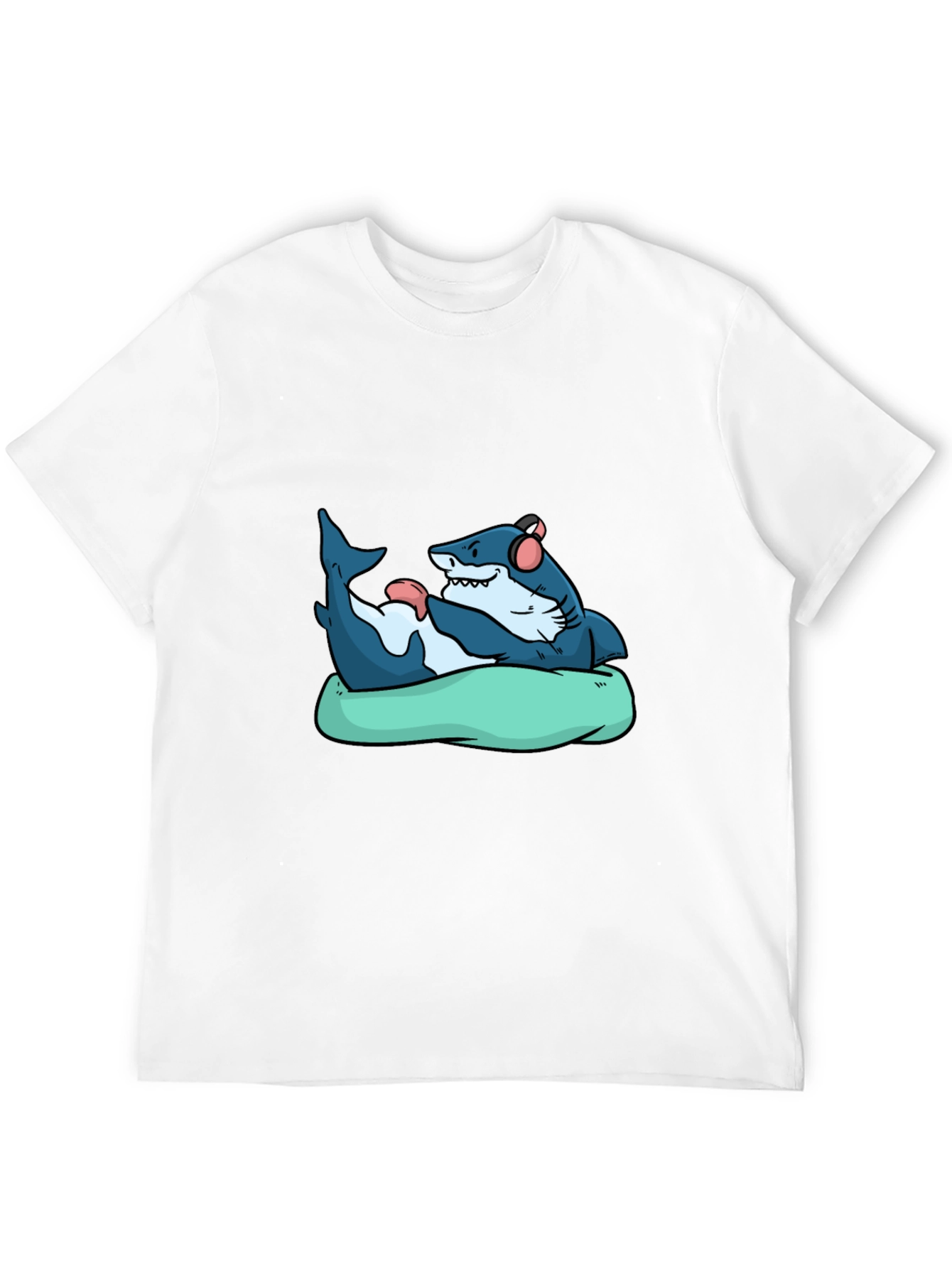 Shark Lounging T-Shirt - Cool Graphic Tee