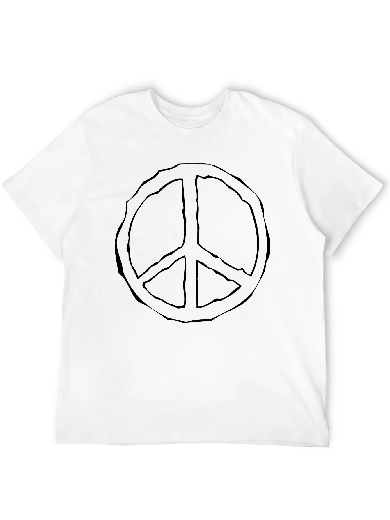 Peace Sign Graphic Black T-Shirt