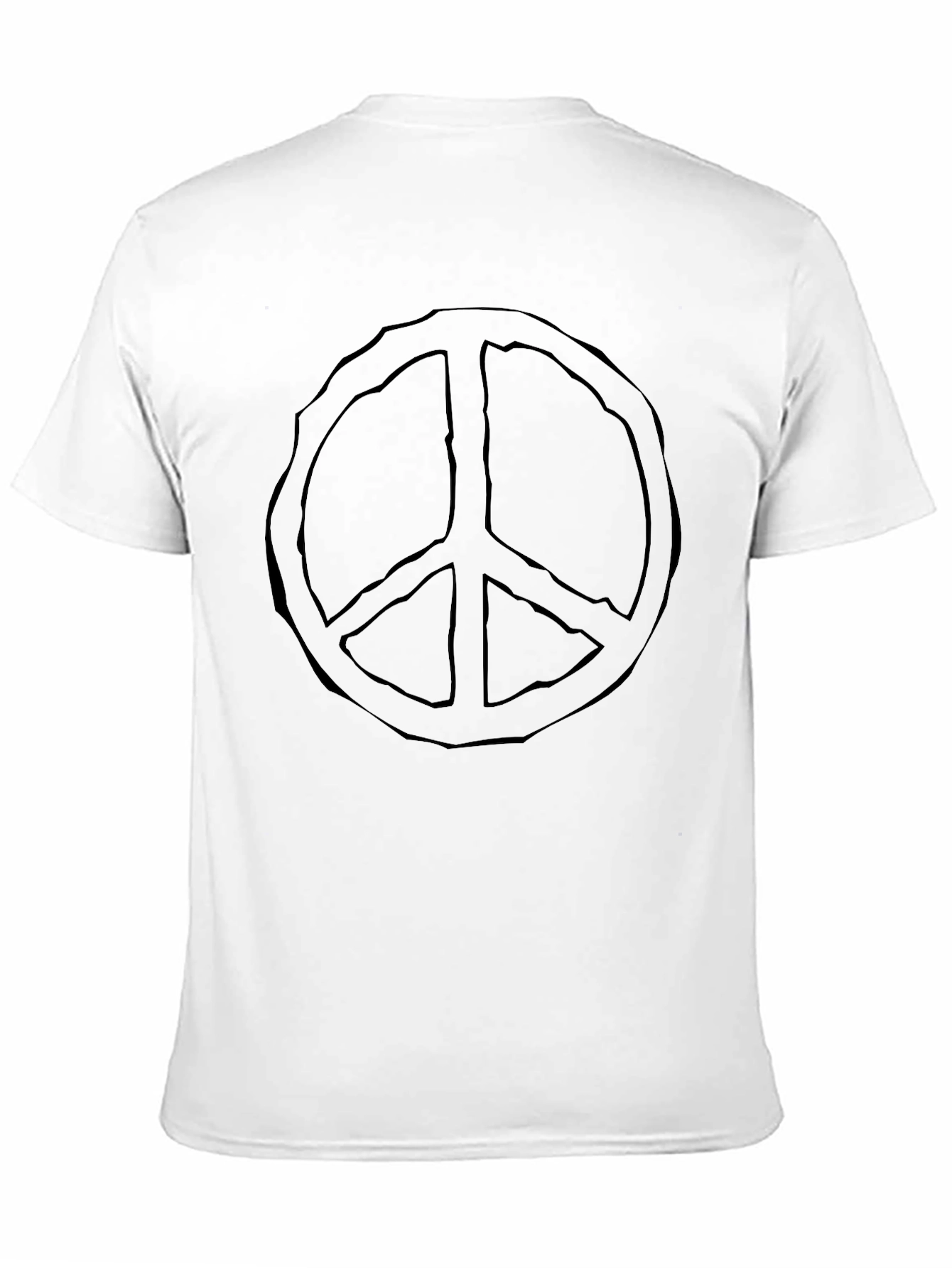 Peace Sign Graphic Black T-Shirt