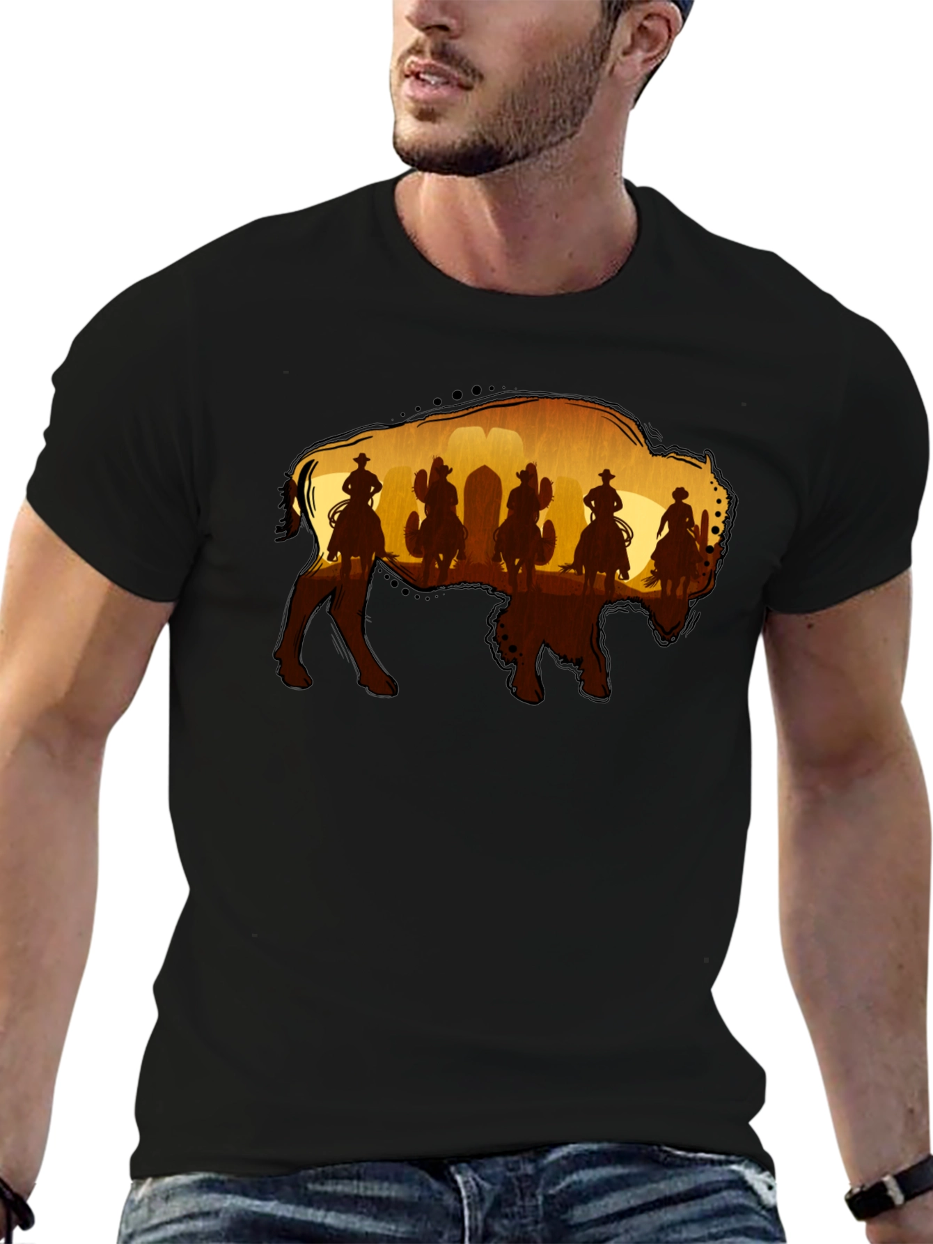 Western Buffalo Rider Graphic Tee