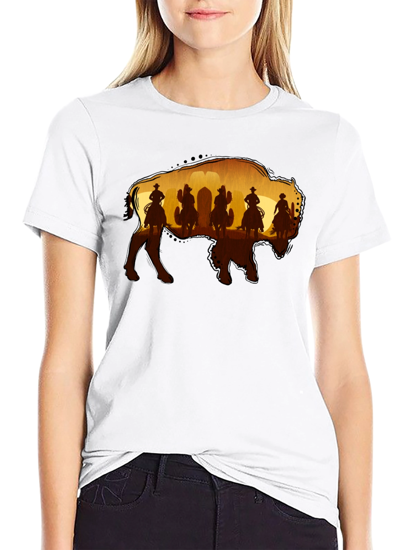 Western Buffalo Rider Graphic Tee