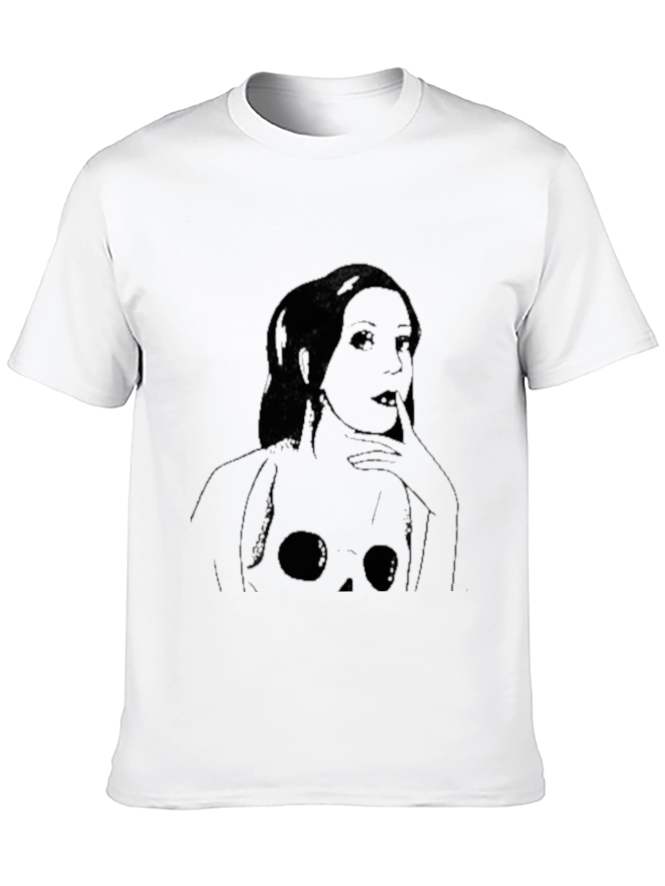 Black Graphic Print Tee - Edgy Style