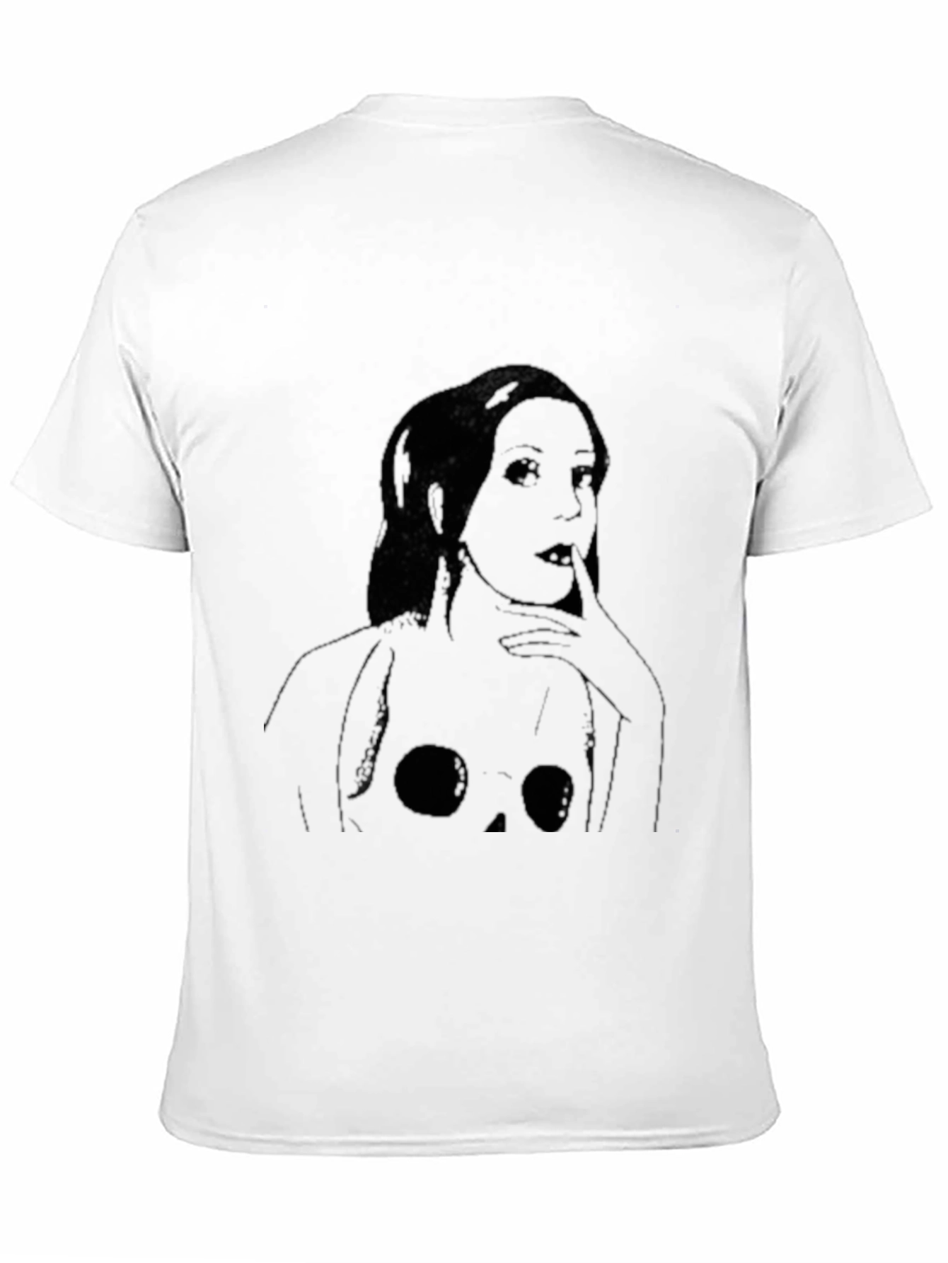 Black Graphic Print Tee - Edgy Style