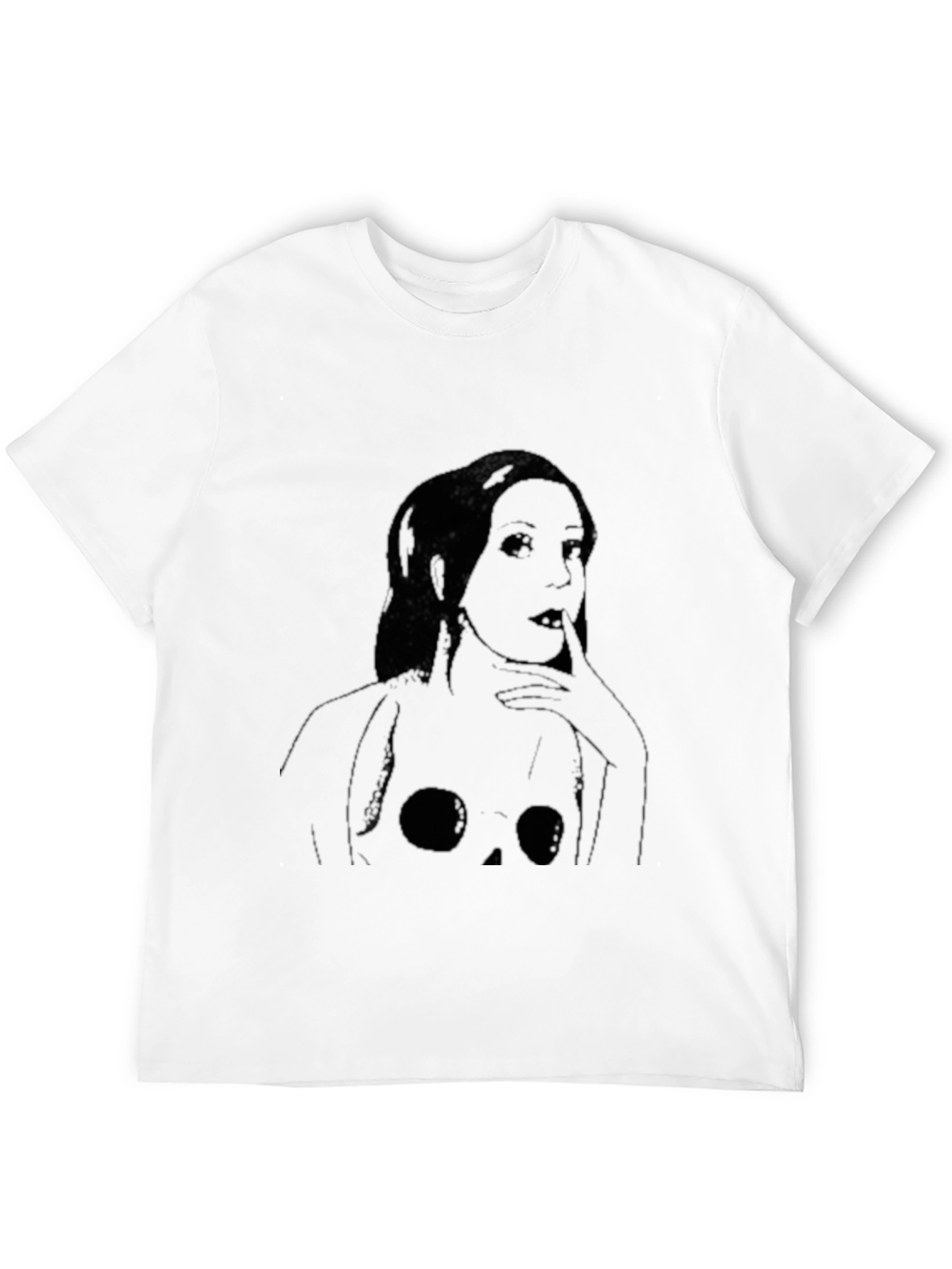 Black Graphic Print Tee - Edgy Style