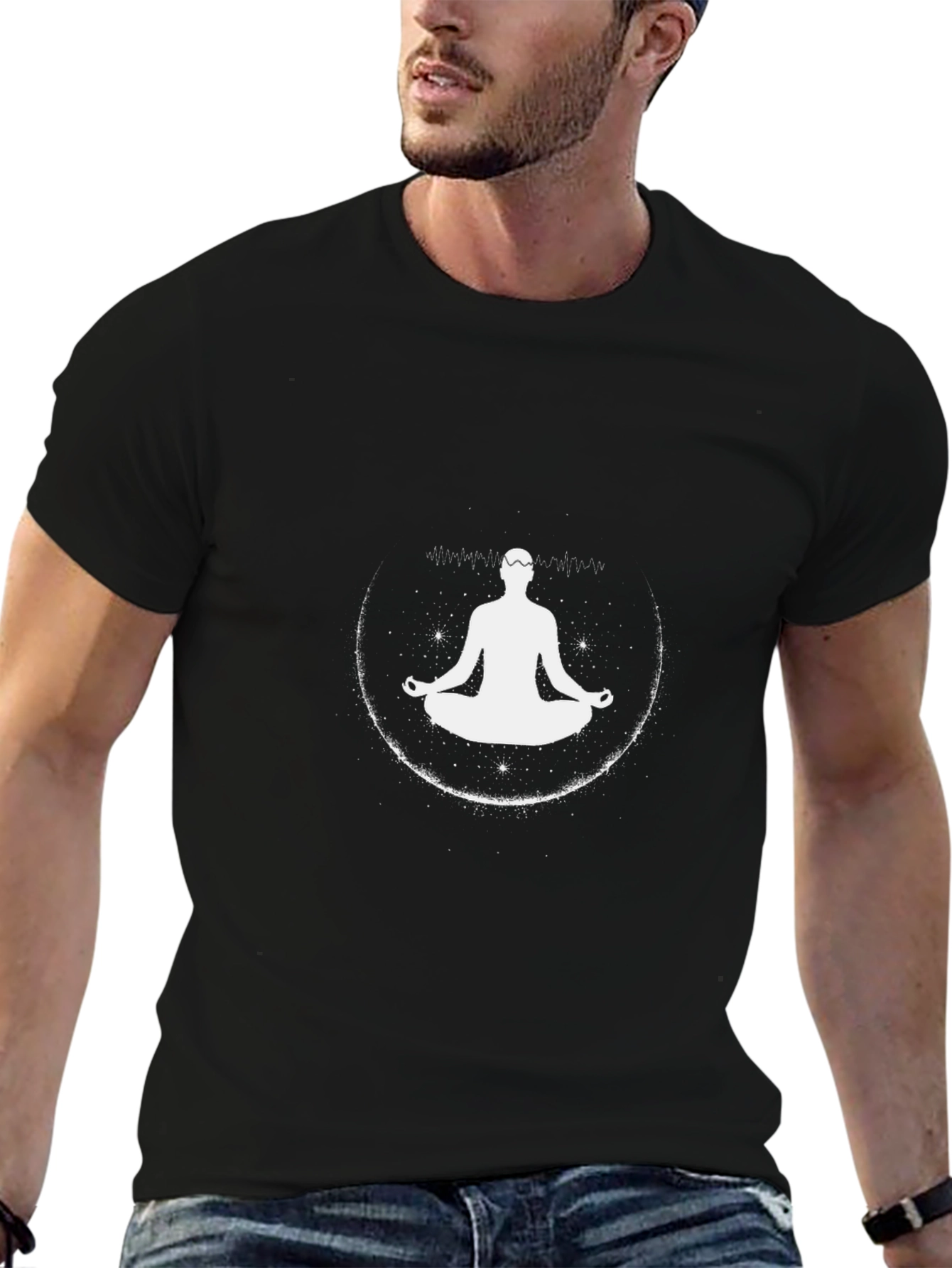Zen Meditation T-Shirt - Black Yoga Tee