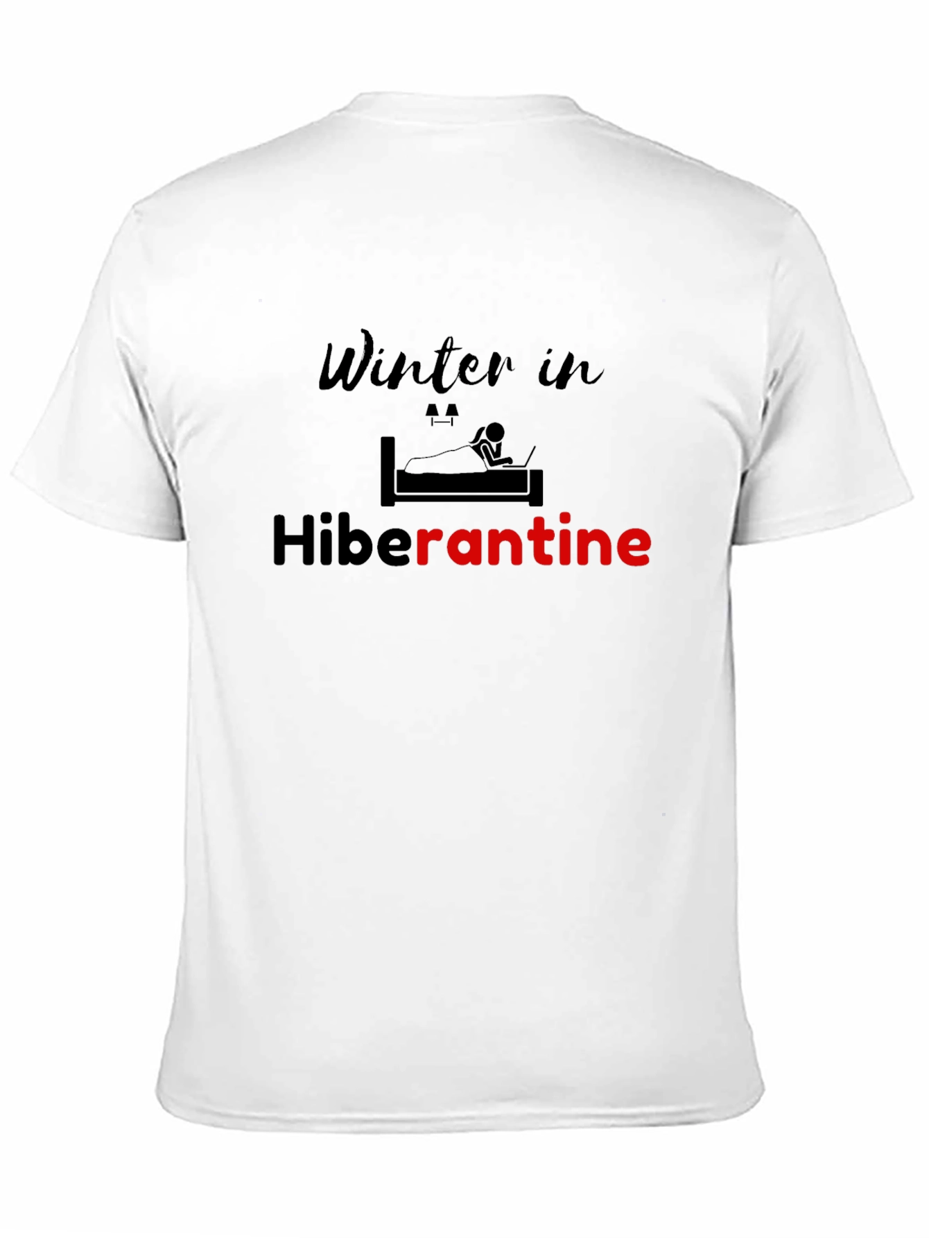 Winter in Hiberantine Black Graphic T-Shirt