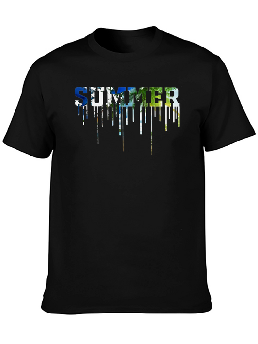 Summer Drip Graphic Black T-Shirt
