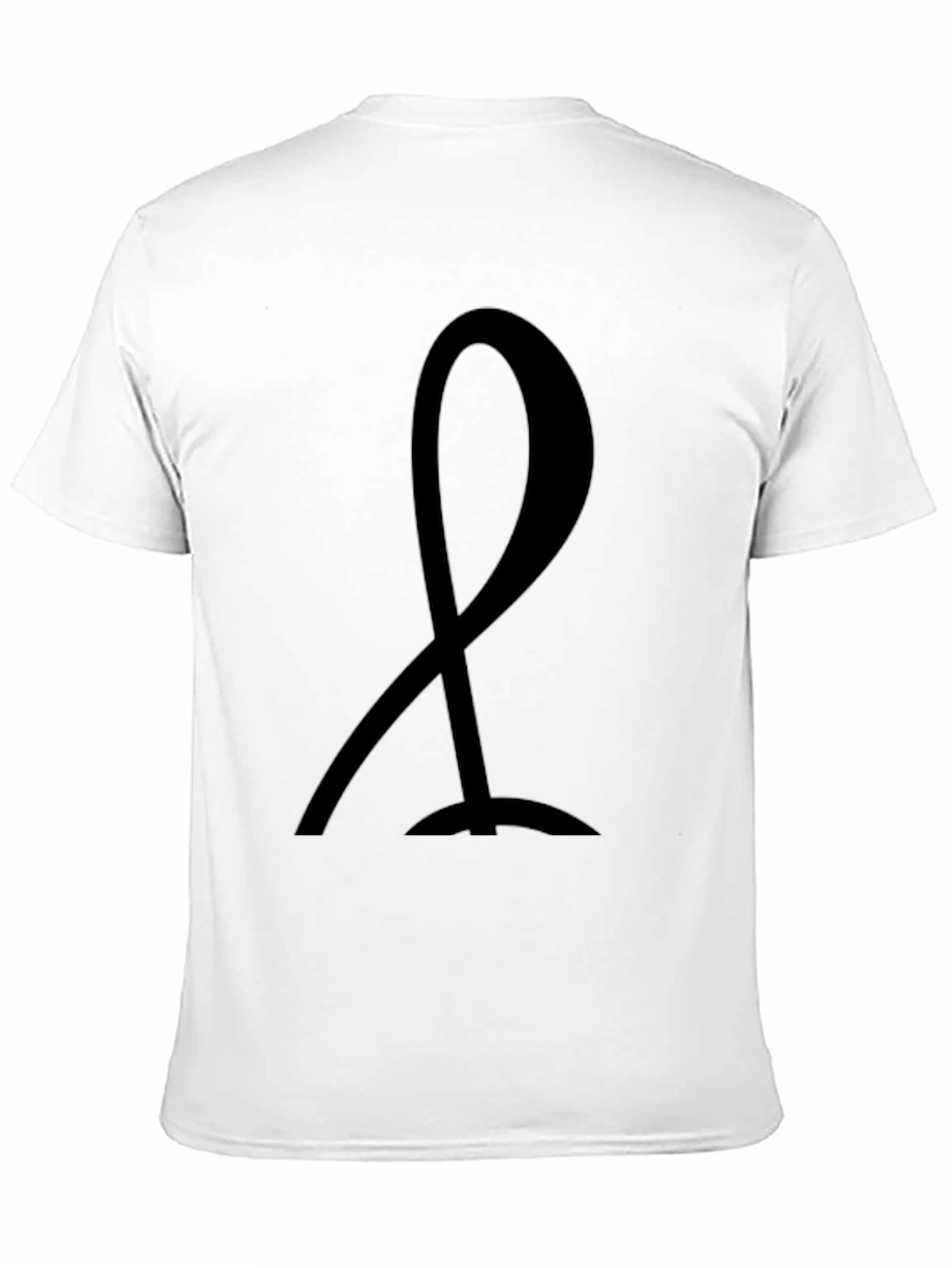 Minimalist Black Ribbon Graphic Tee - Unisex
