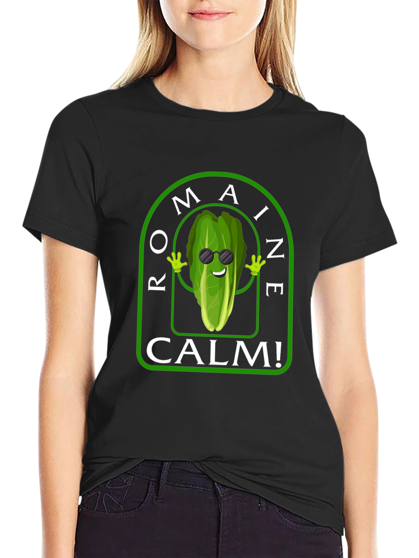 Romaine Calm T-Shirt - Funny Vegetable Pun Tee