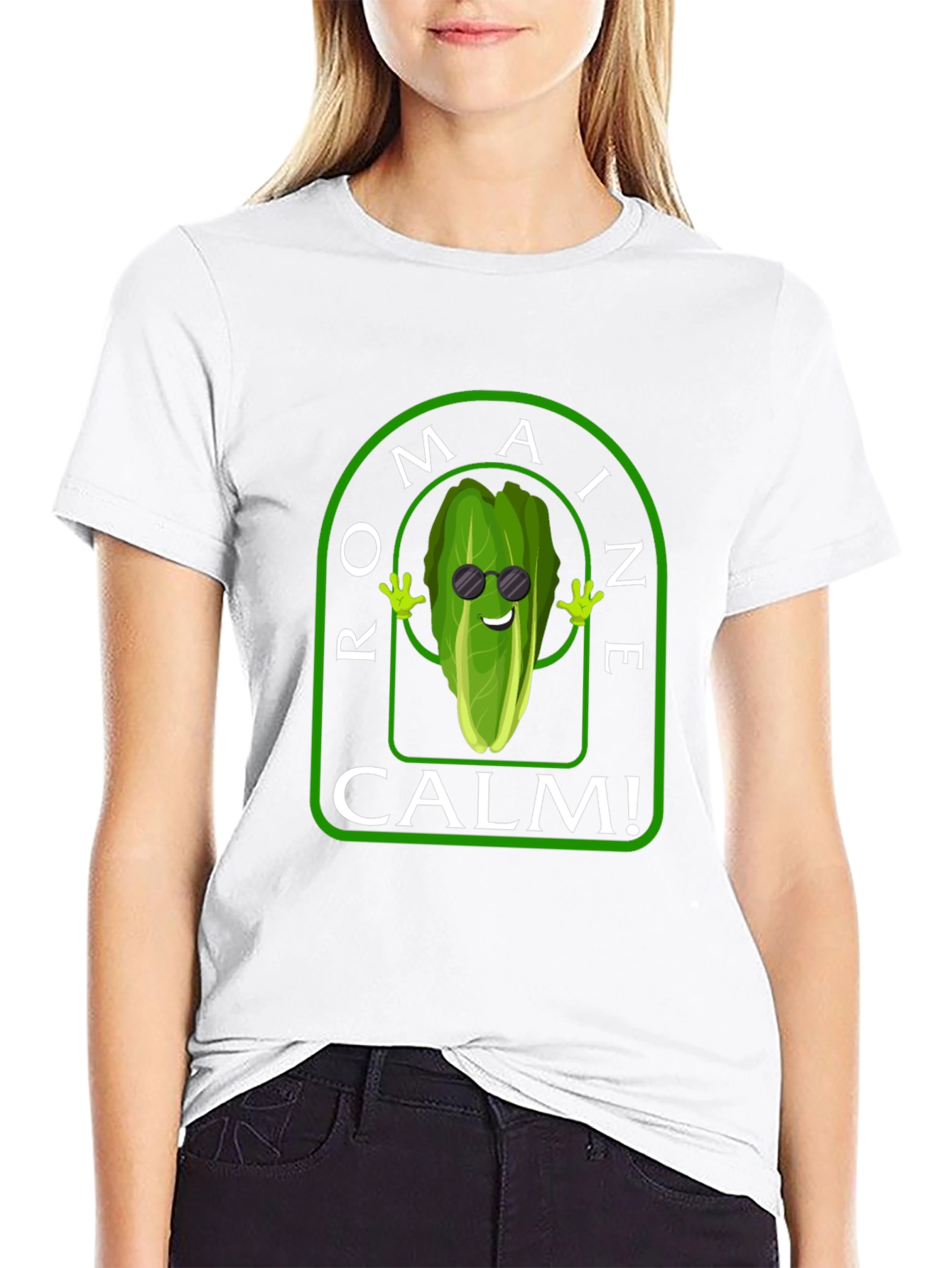 Romaine Calm T-Shirt - Funny Vegetable Pun Tee