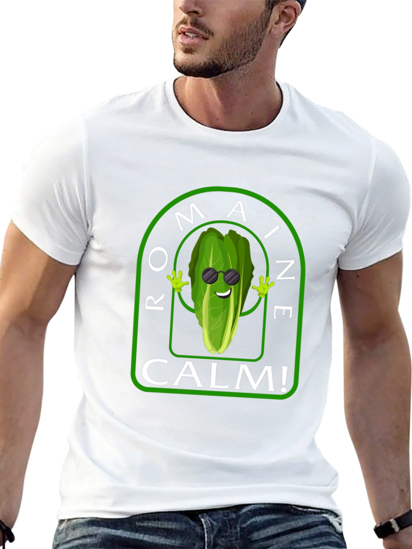 Romaine Calm T-Shirt - Funny Vegetable Pun Tee