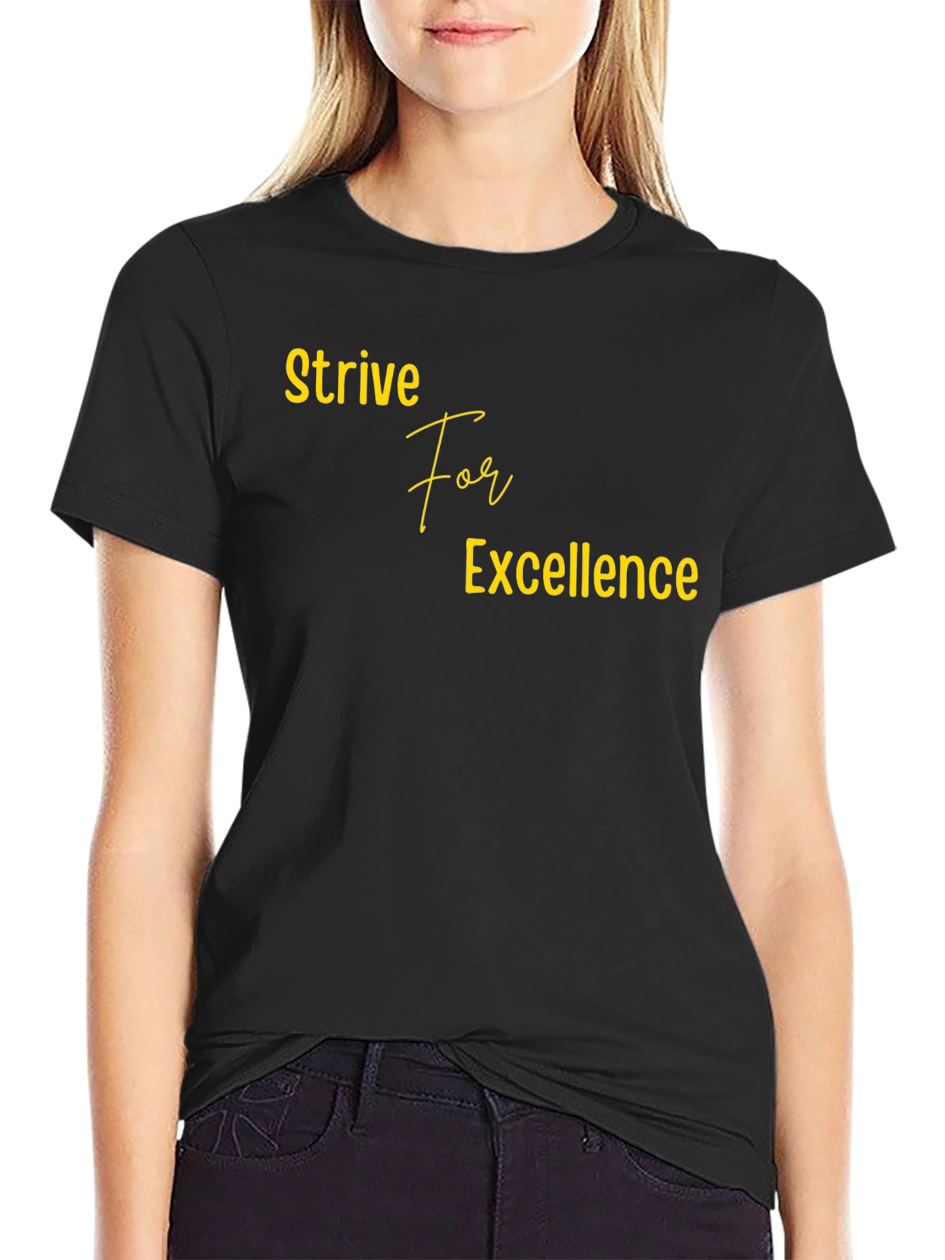 Strive For Excellence Black T-Shirt