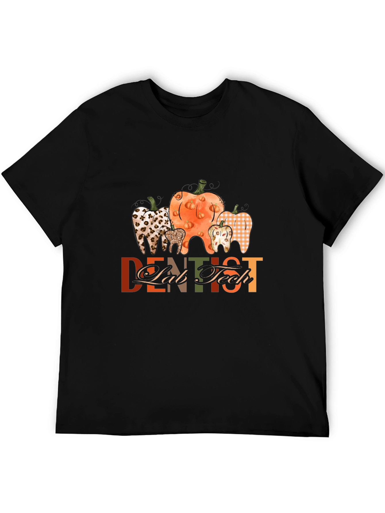 Fall Dentist T-Shirt with Pumpkin and Tooth Design