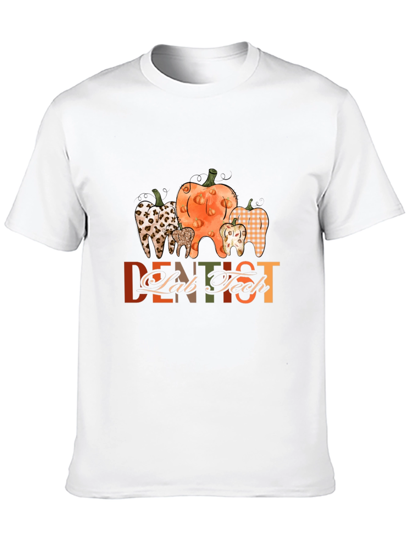 Fall Dentist T-Shirt with Pumpkin and Tooth Design