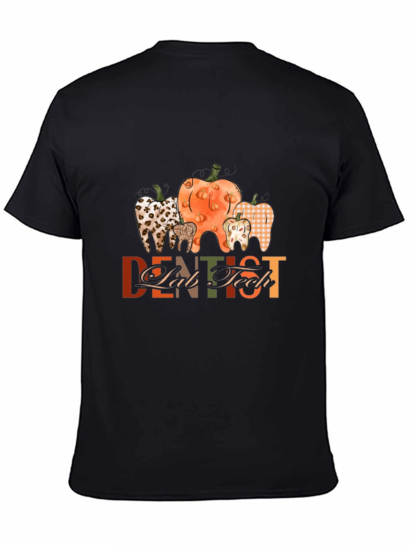Fall Dentist T-Shirt with Pumpkin and Tooth Design