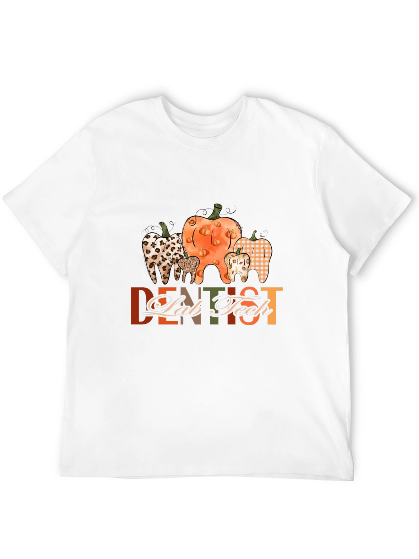 Fall Dentist T-Shirt with Pumpkin and Tooth Design