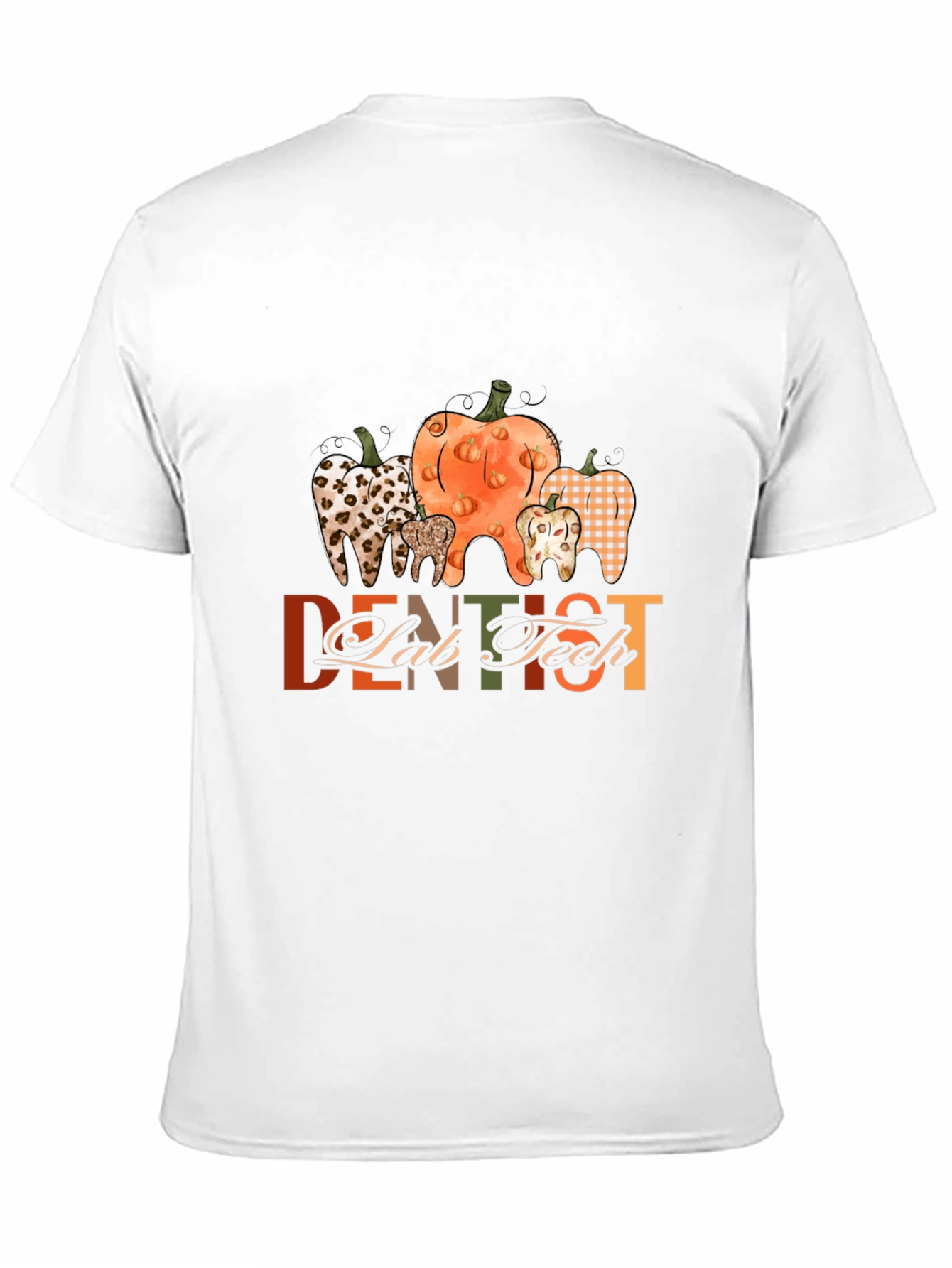 Fall Dentist T-Shirt with Pumpkin and Tooth Design