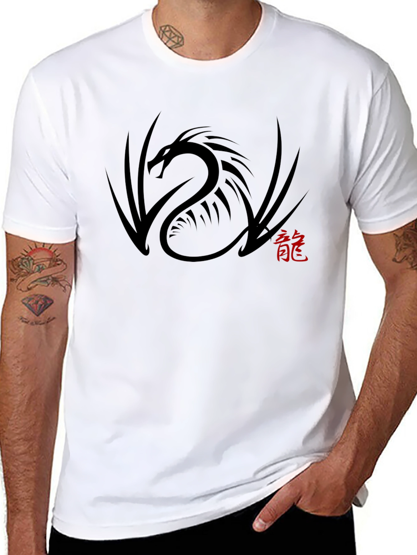 Dragon Graphic Tee - Mens Black T-Shirt