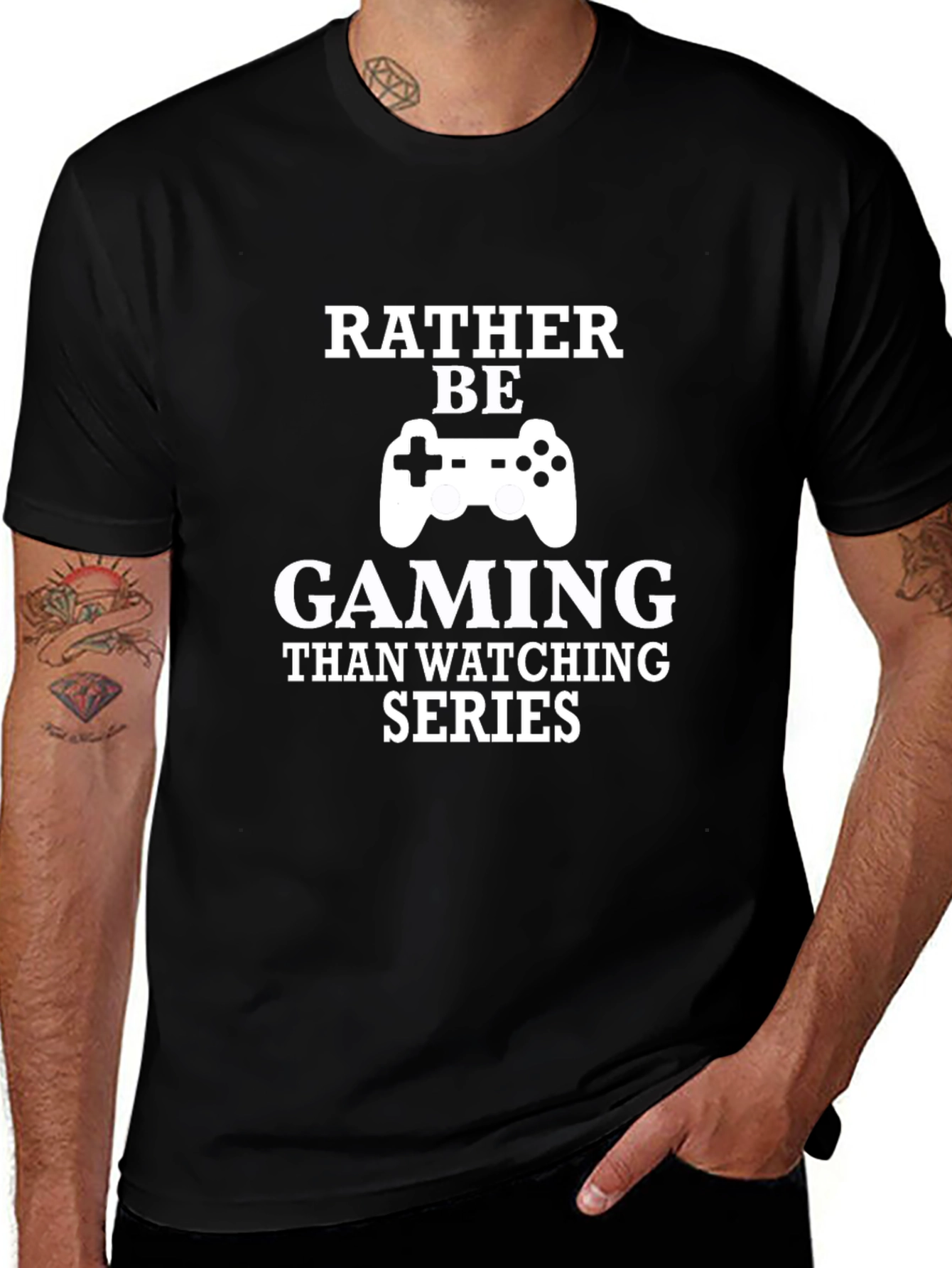 Gamer T-Shirt - Rather Be Gaming Funny Tee