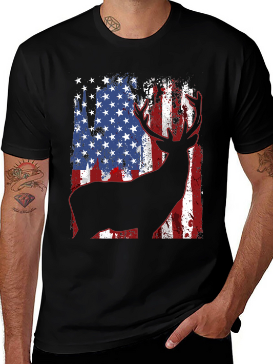 American Flag Deer Graphic Tee