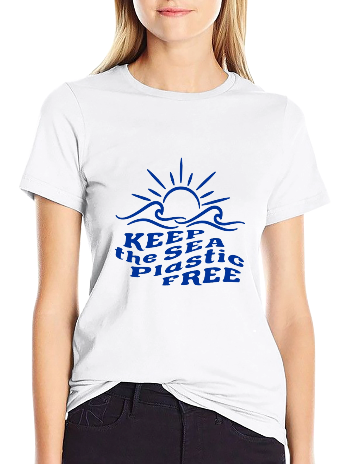 Keep the Sea Plastic Free Black Graphic Tee