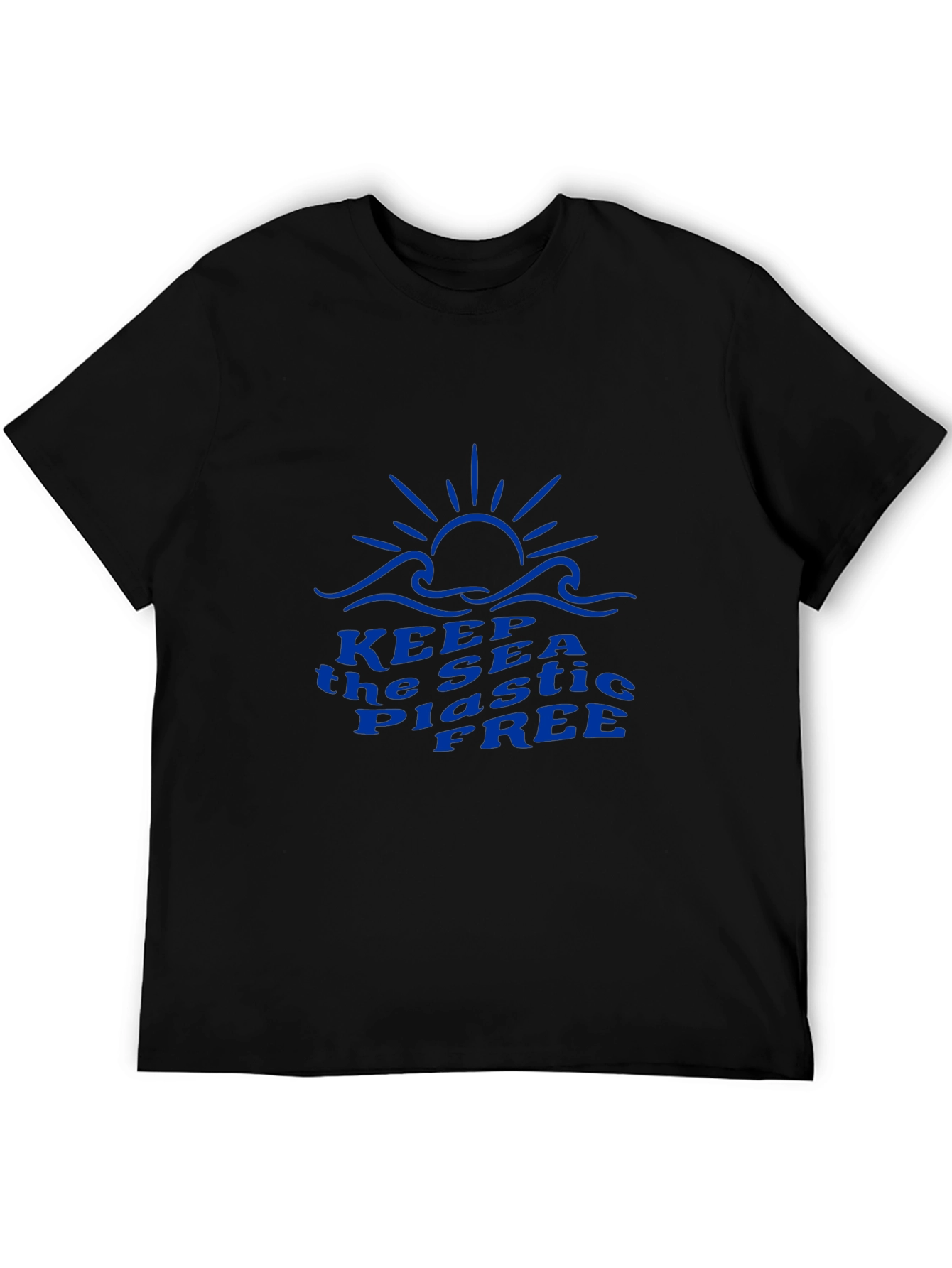 Keep the Sea Plastic Free Black Graphic Tee