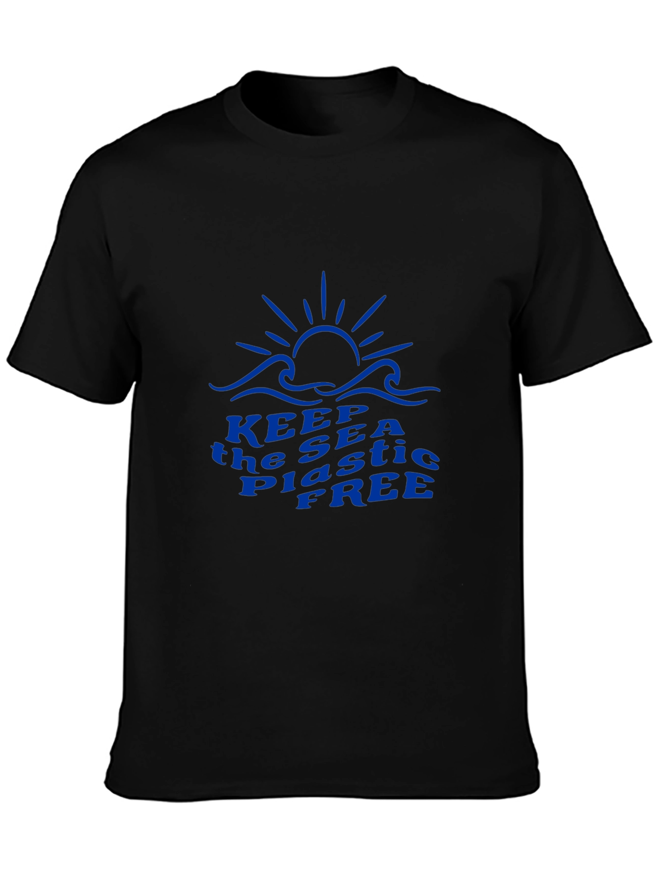 Keep the Sea Plastic Free Black Graphic Tee