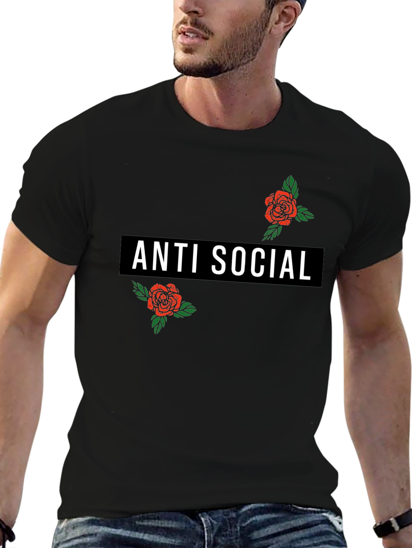 Anti Social Rose Graphic T-Shirt