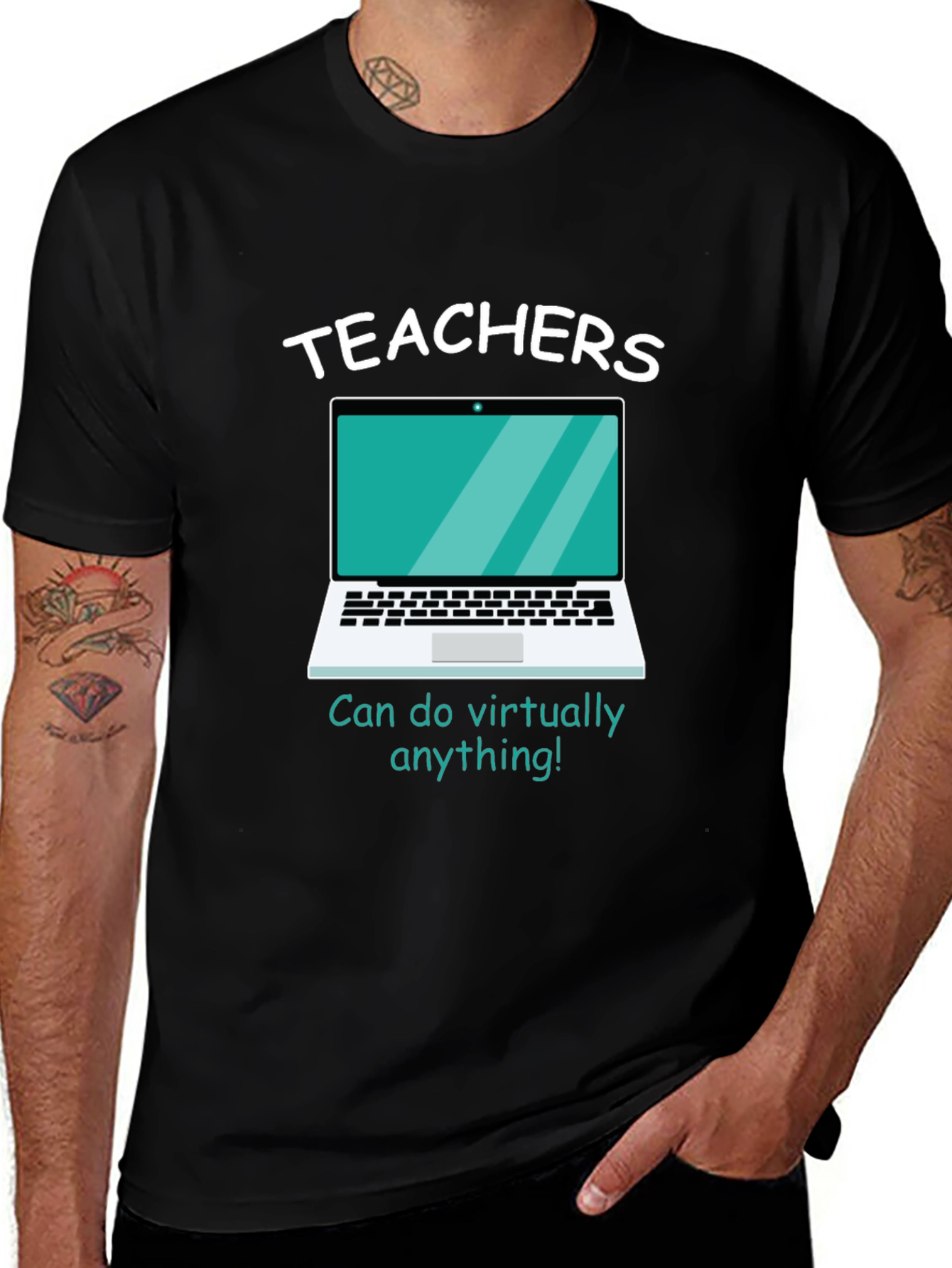 Teachers Can Do Virtually Anything Black T-Shirt
