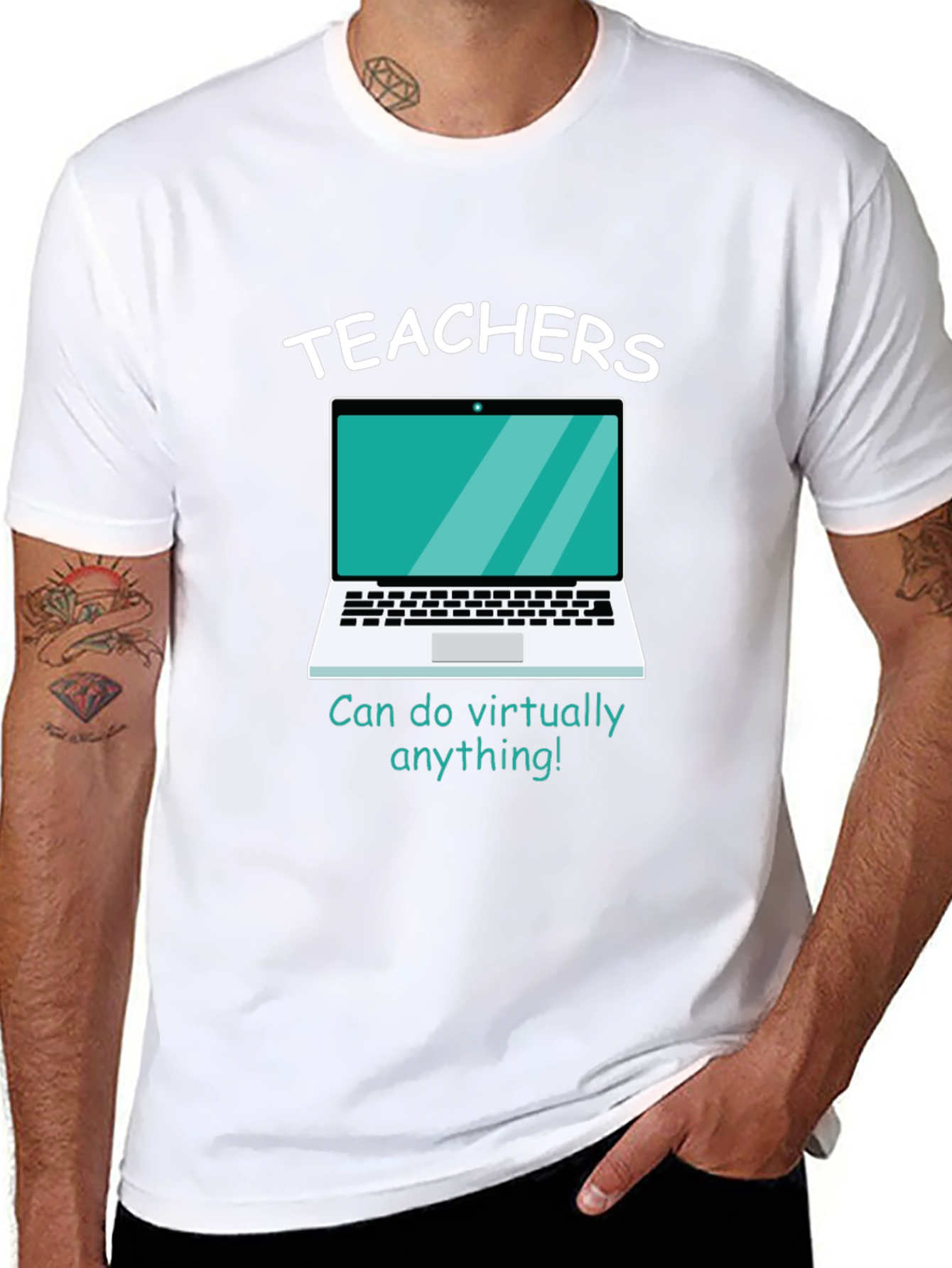 Teachers Can Do Virtually Anything Black T-Shirt